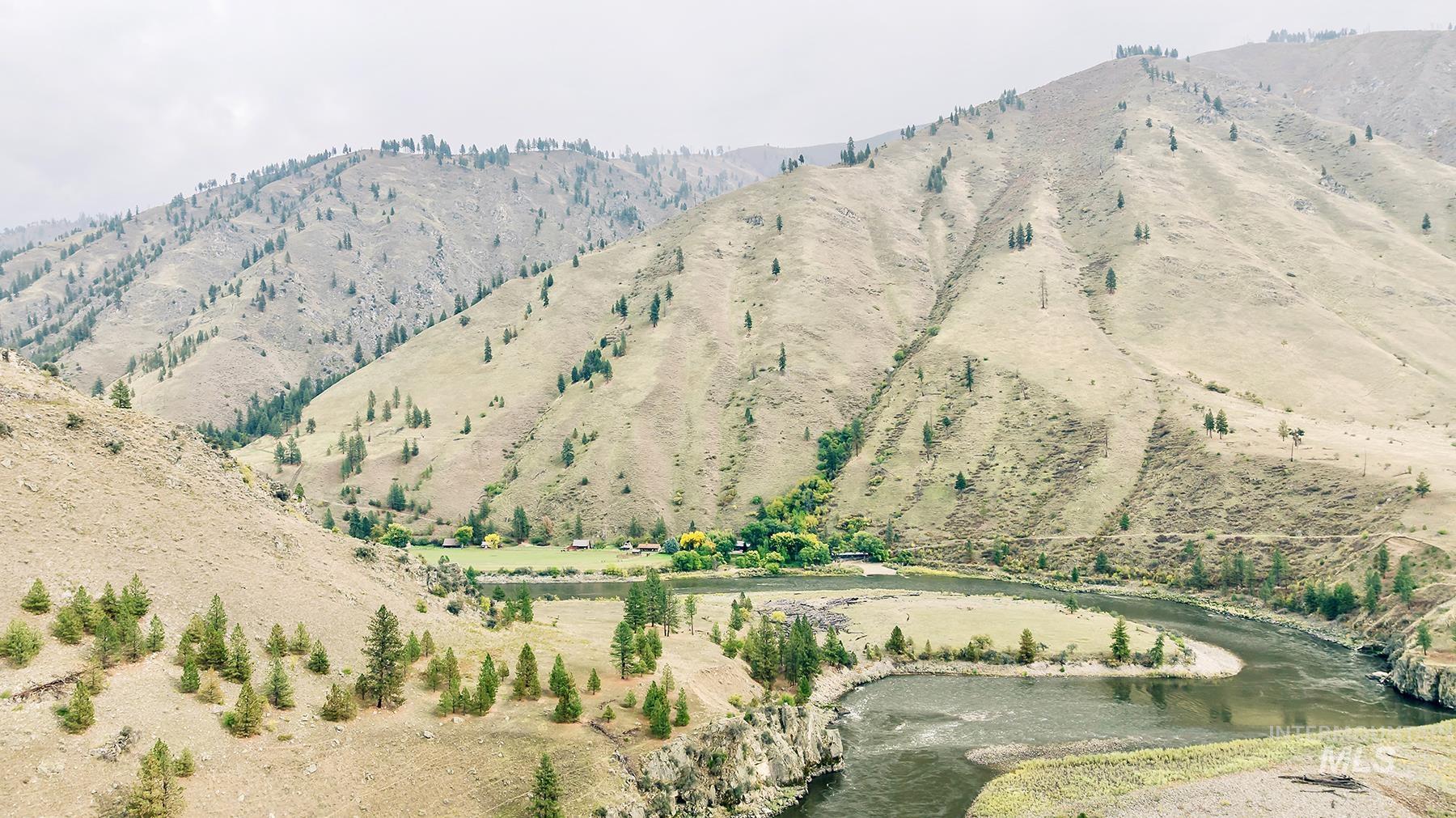 View of mountain background with a nearby body of water