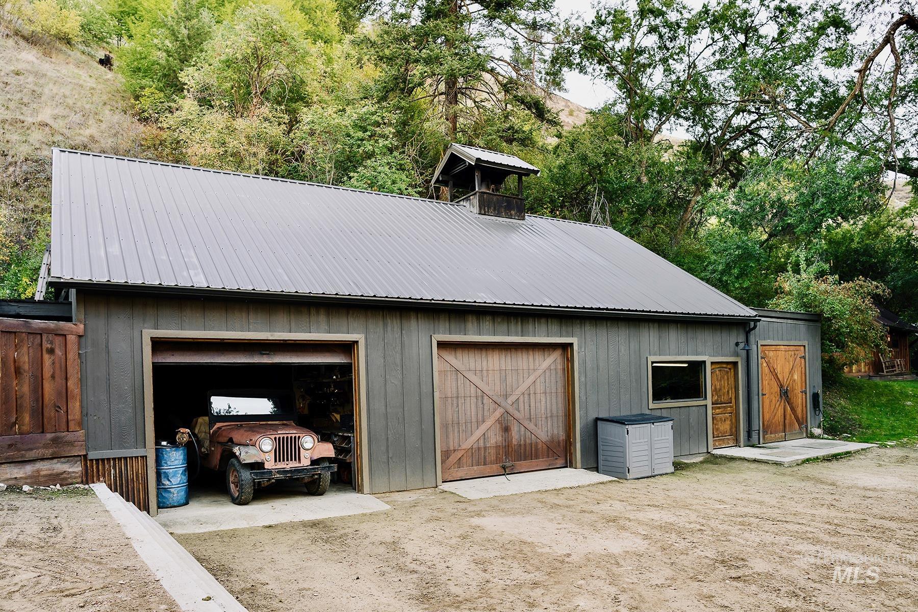 View of horse barn