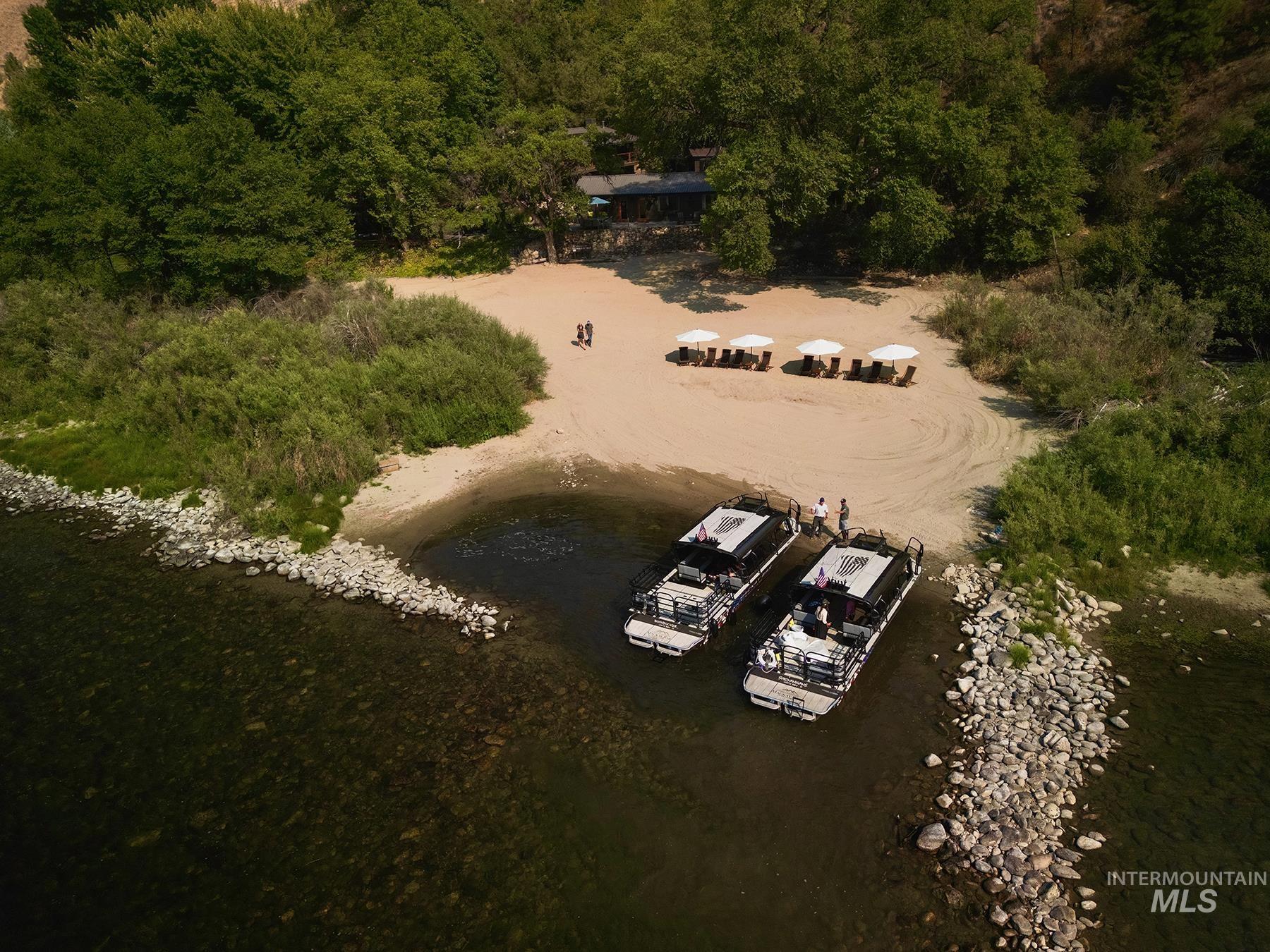 Aerial view of a large body of water