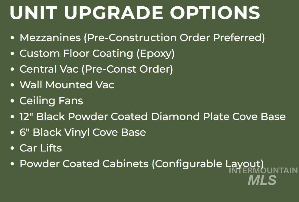 View of miscellaneous listing collateral