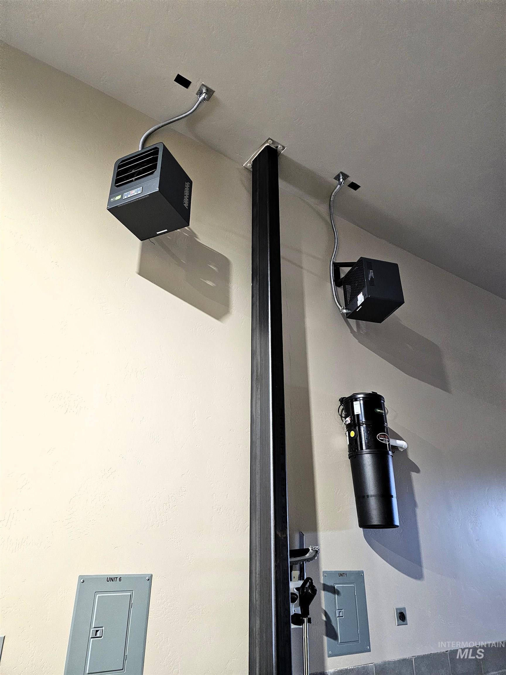 Garage view of a heater