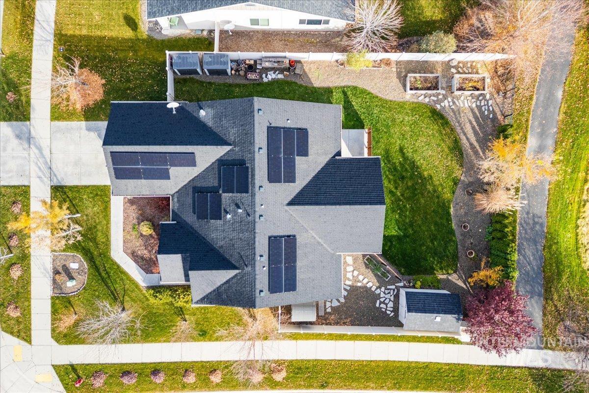 View from above of property