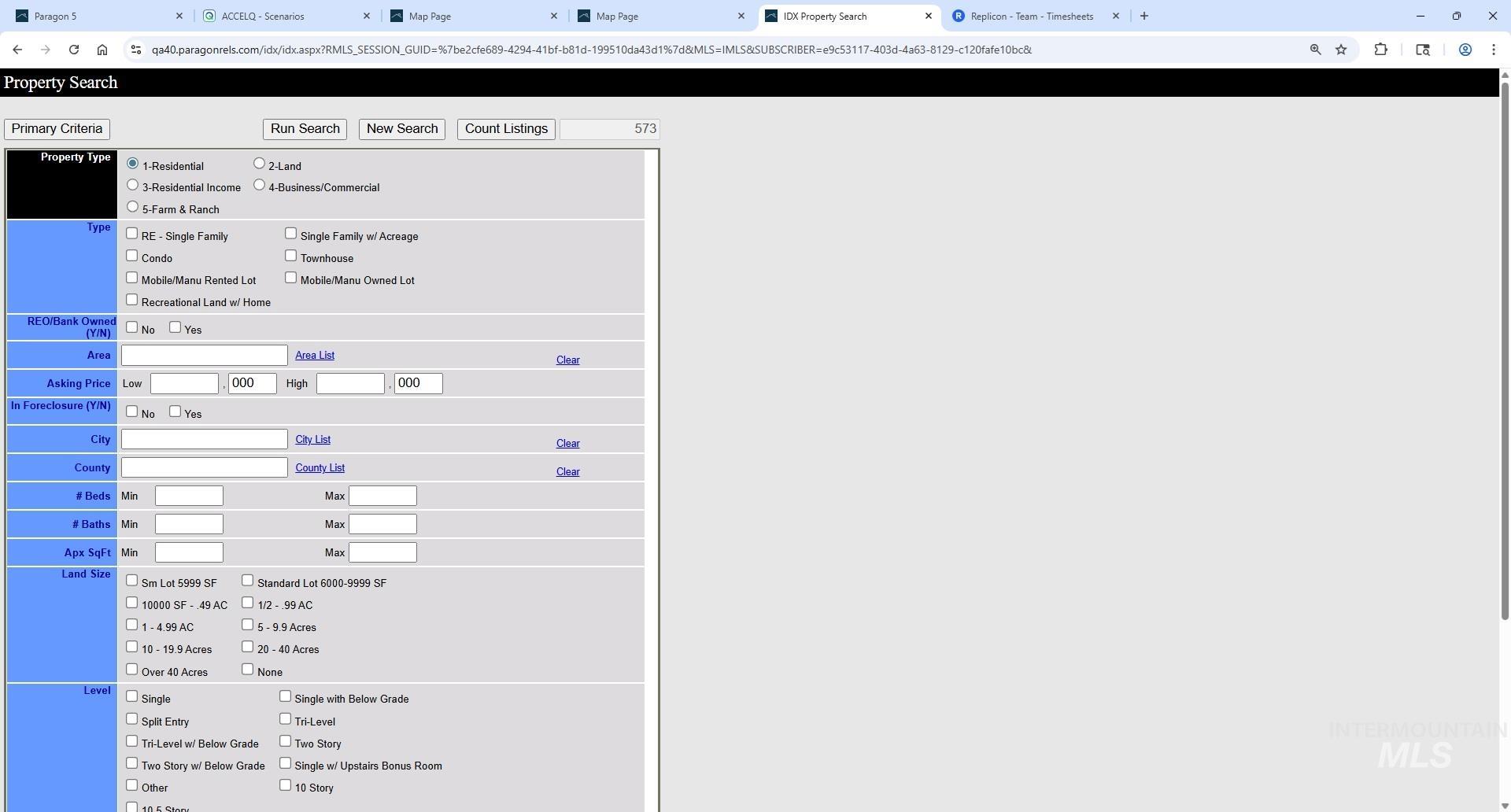 View of miscellaneous listing collateral