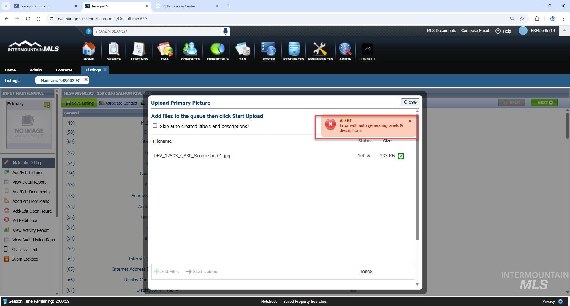 View of miscellaneous property collateral