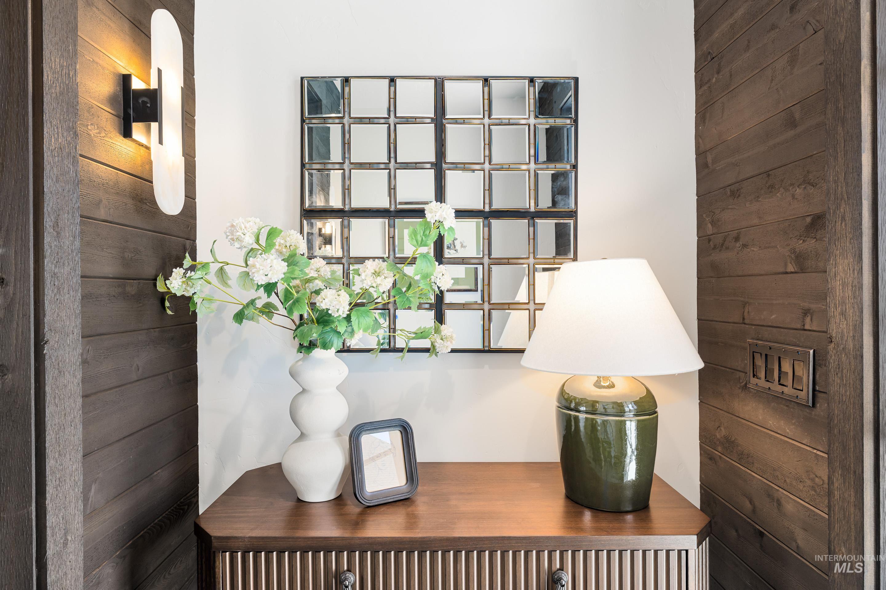 Detailed view of wood walls and radiator