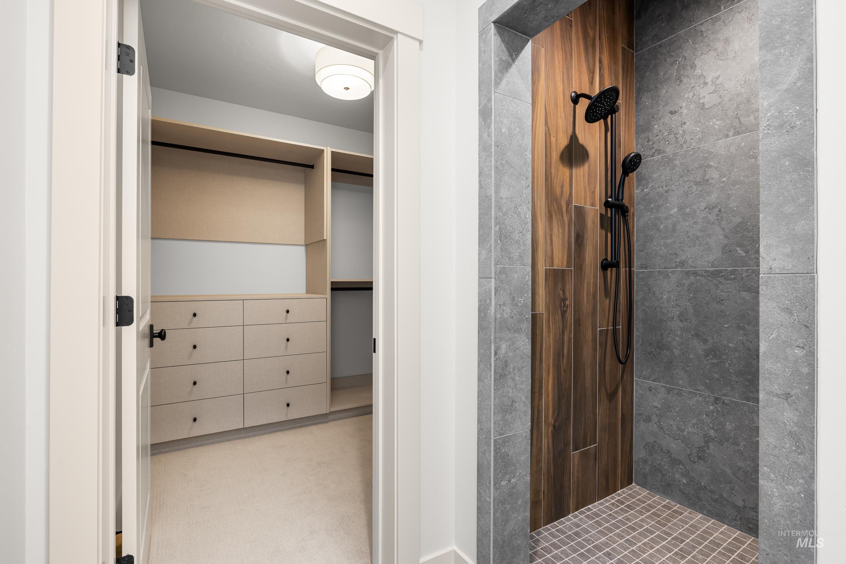 Bathroom featuring a stall shower