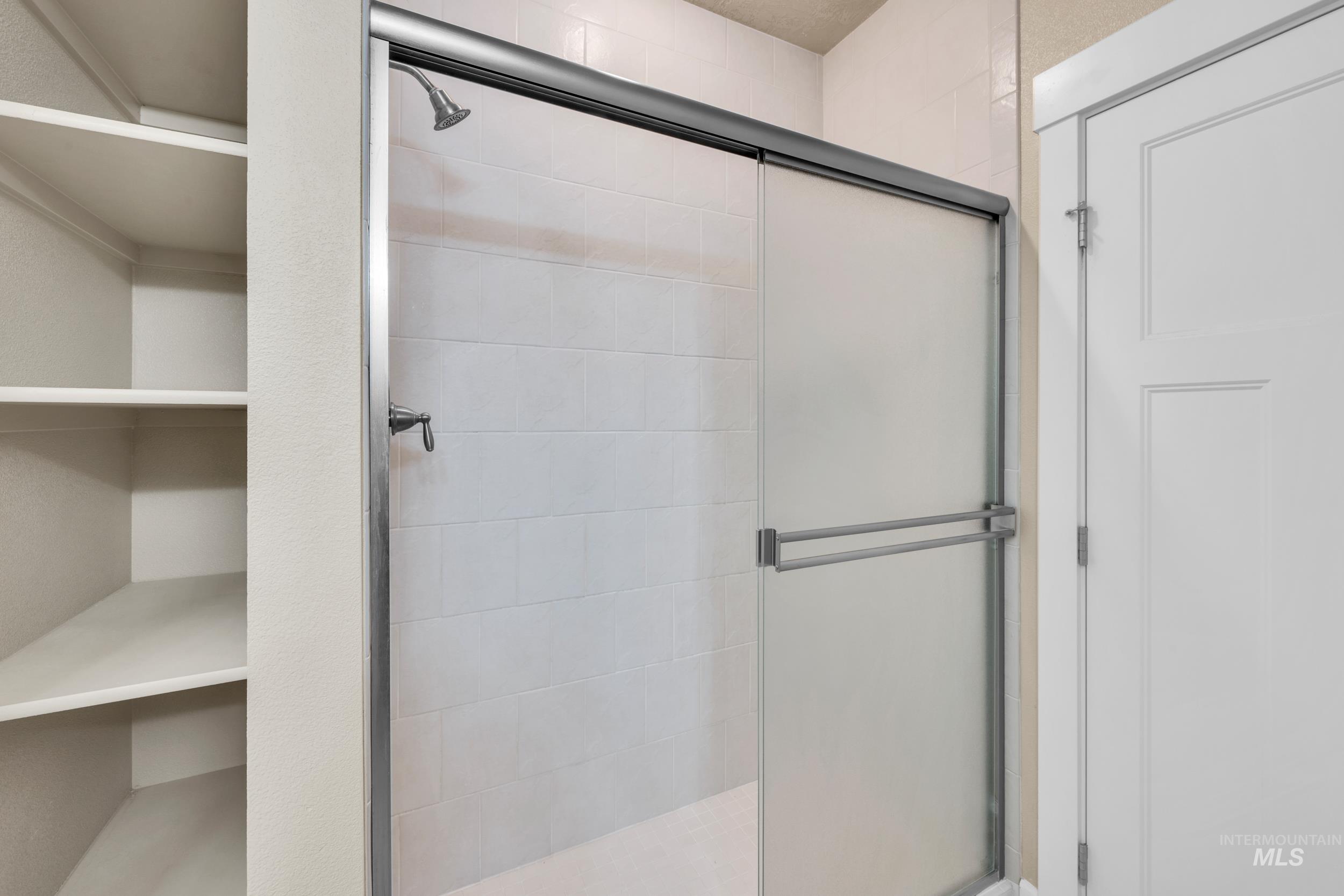 Bathroom with a shower stall