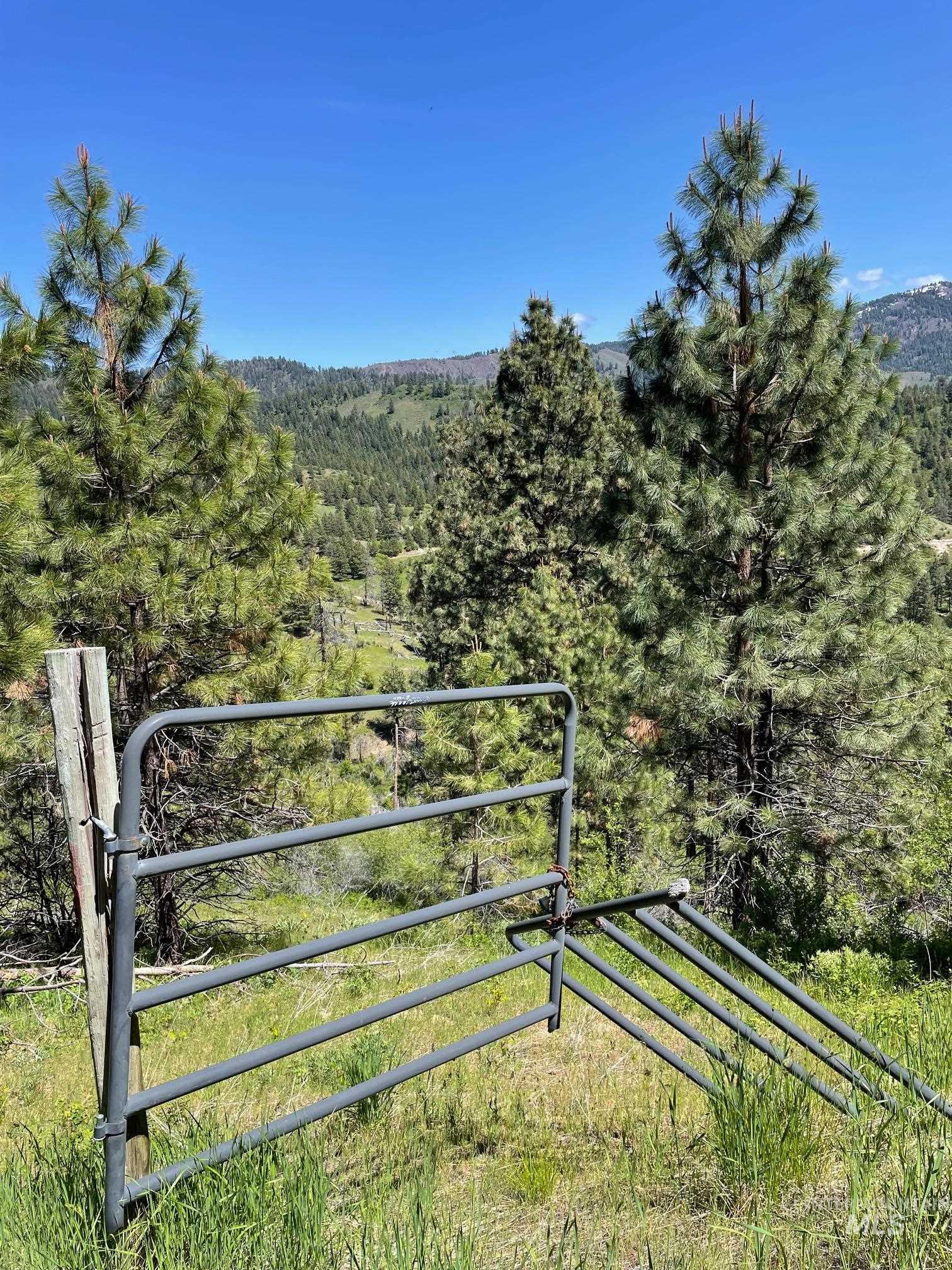 Gate featuring a view of trees