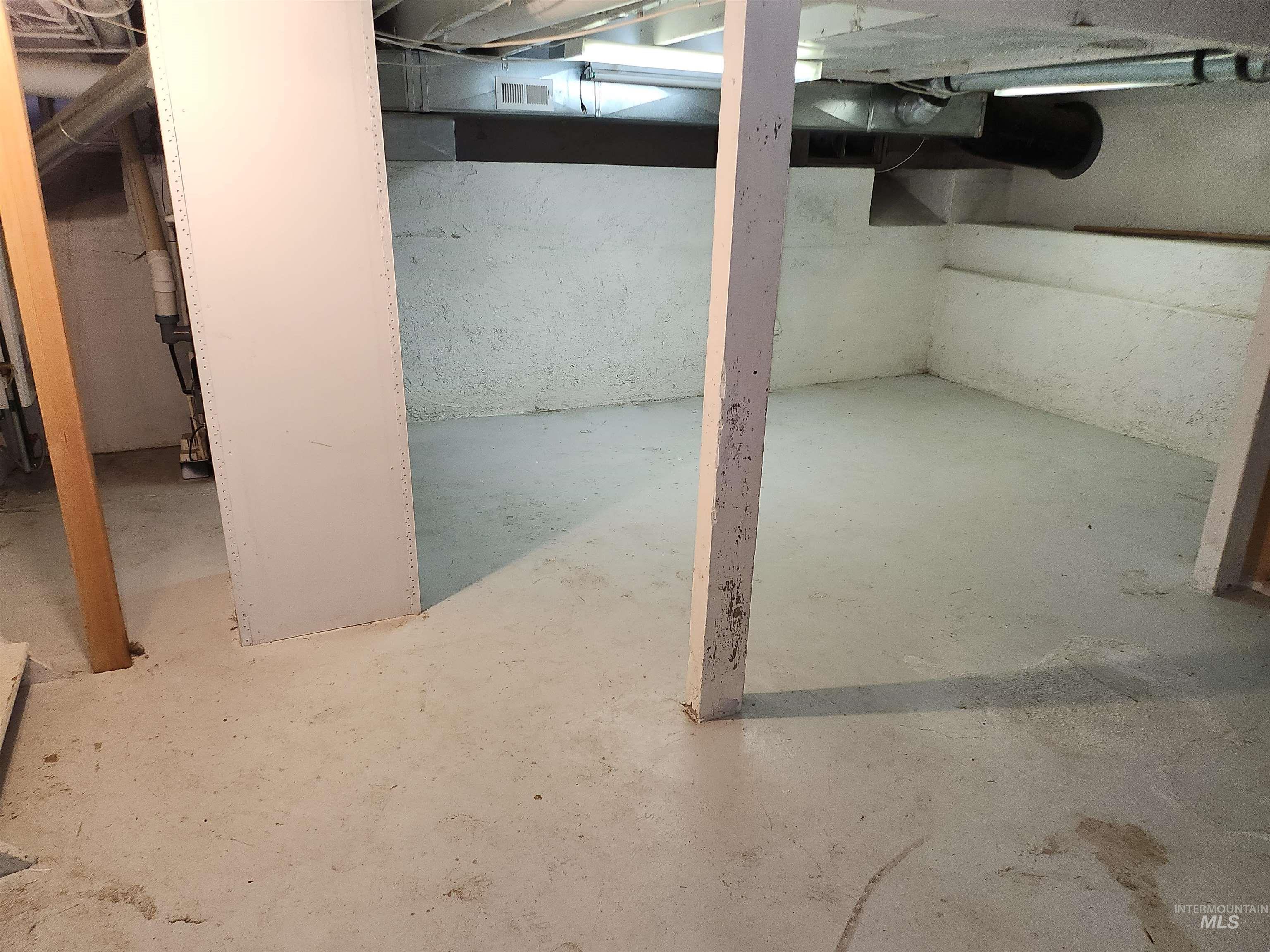 View of unfinished below grade area