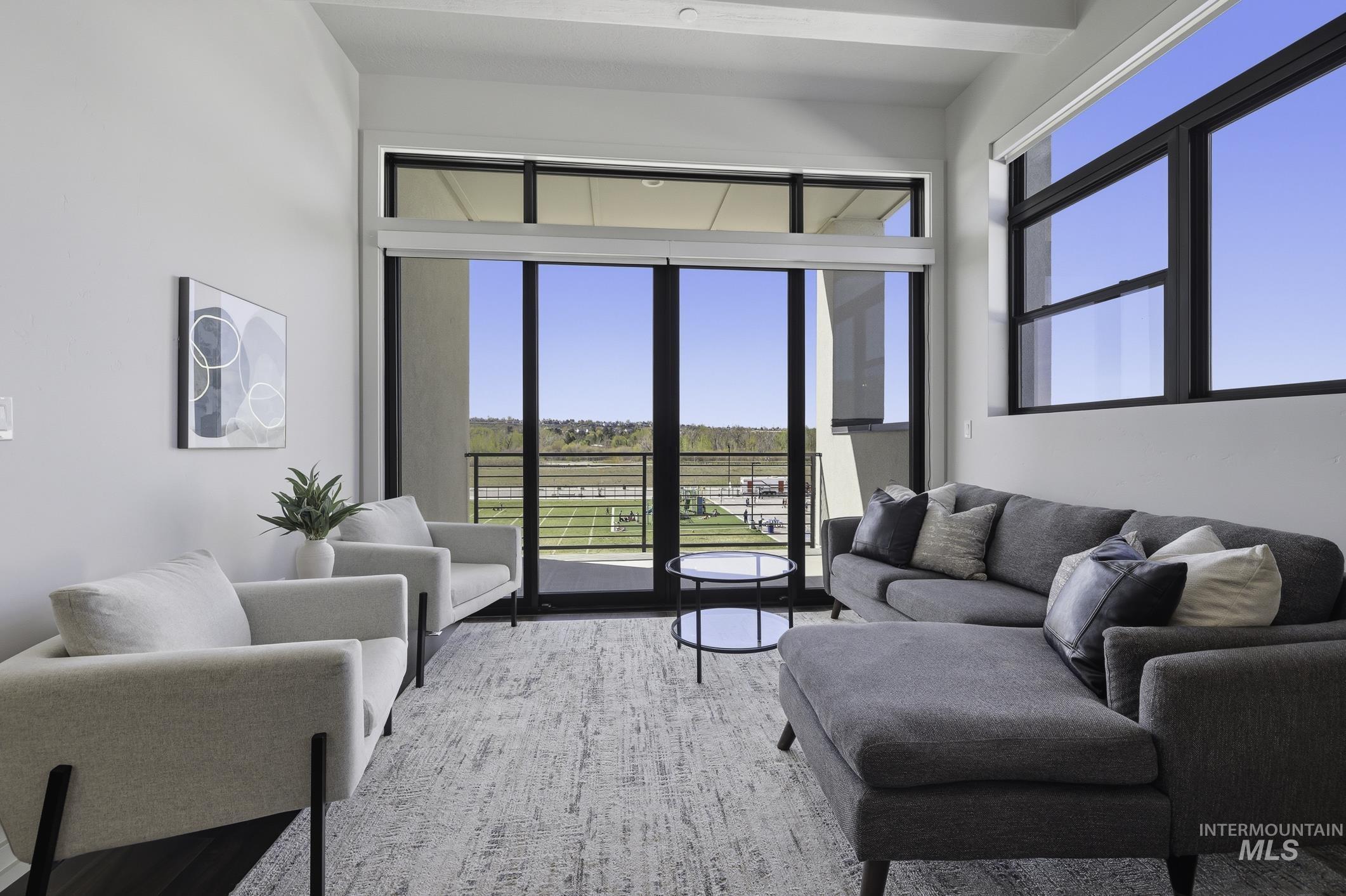 Living area featuring plenty of natural light