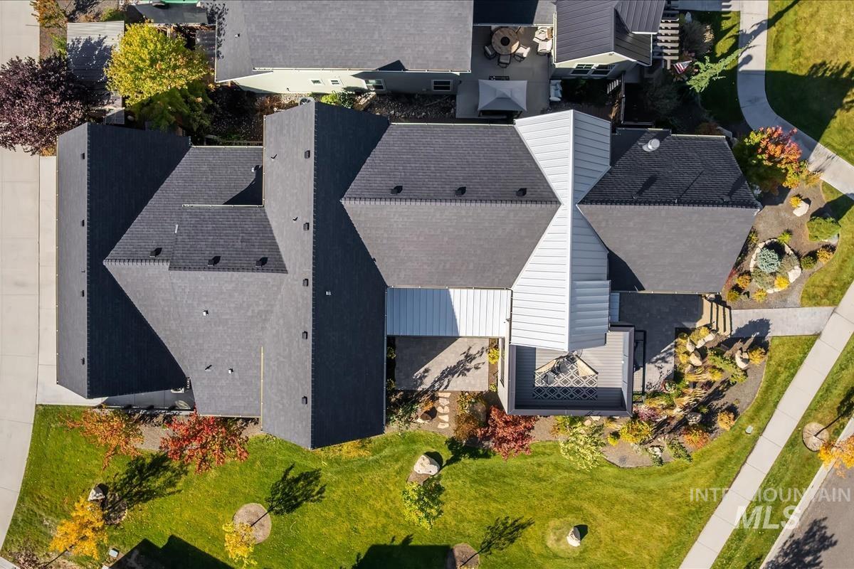 View from above of property