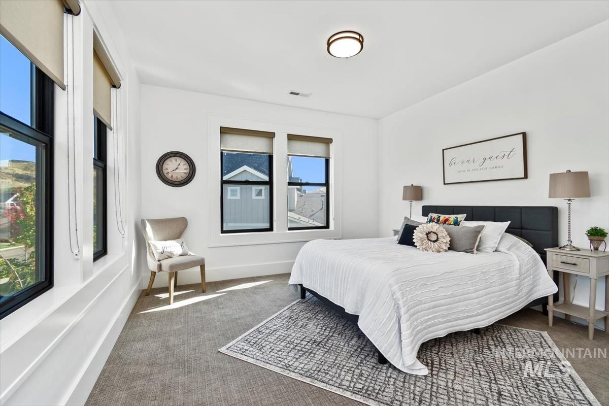 Bedroom with carpet floors