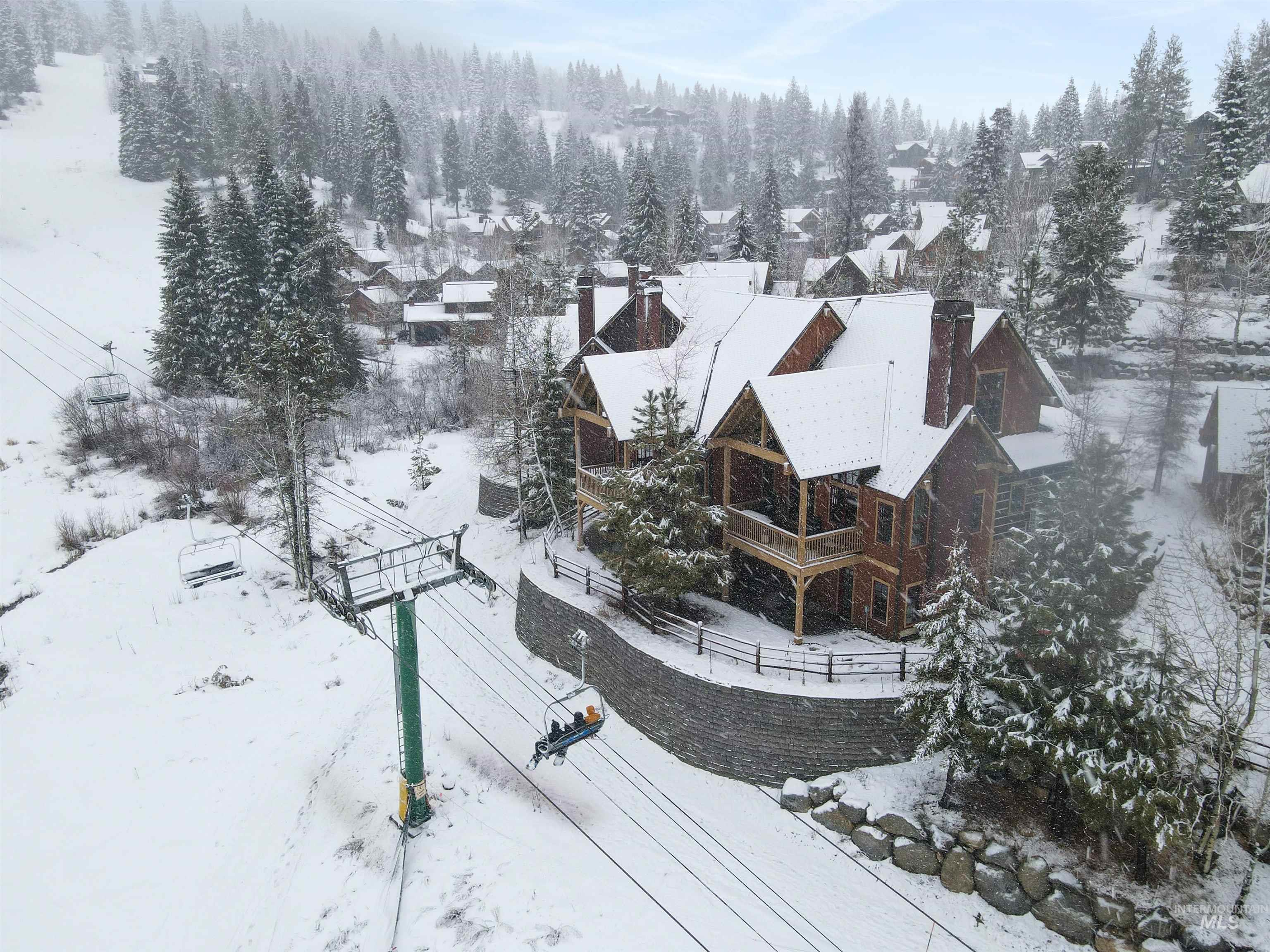 View of snowy aerial view