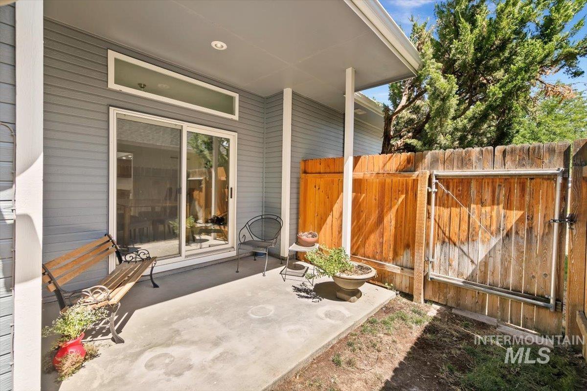 View of patio / terrace featuring a gate