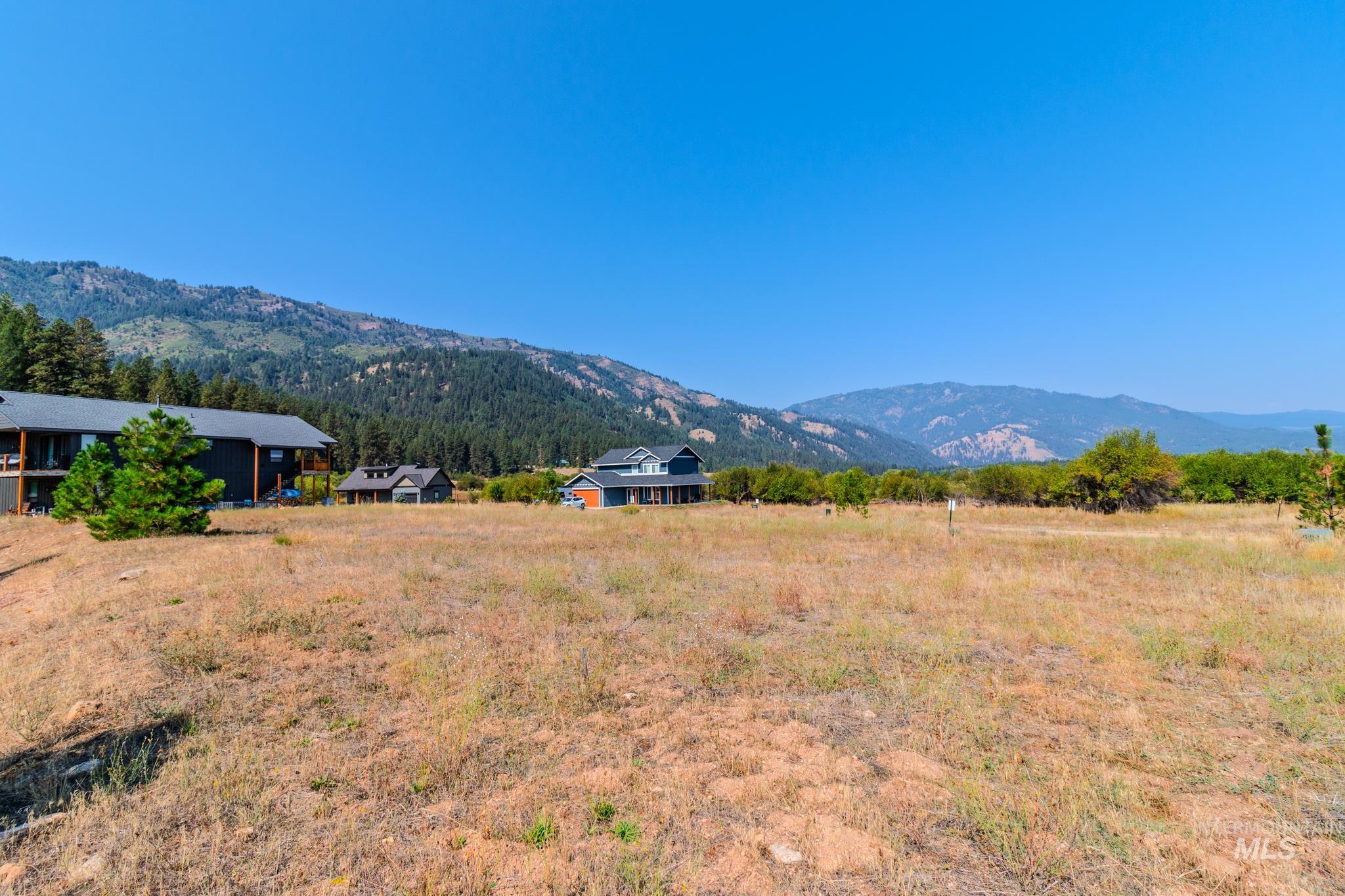 Mountain view with rural landscape