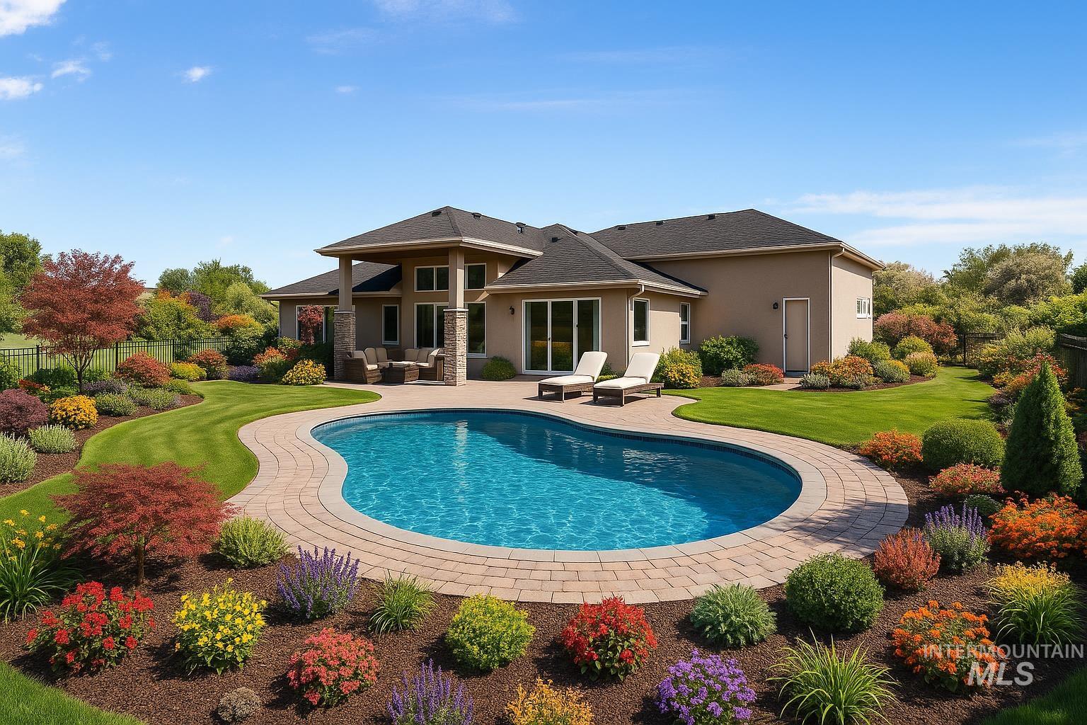 Virtual design for backyard - concept only.