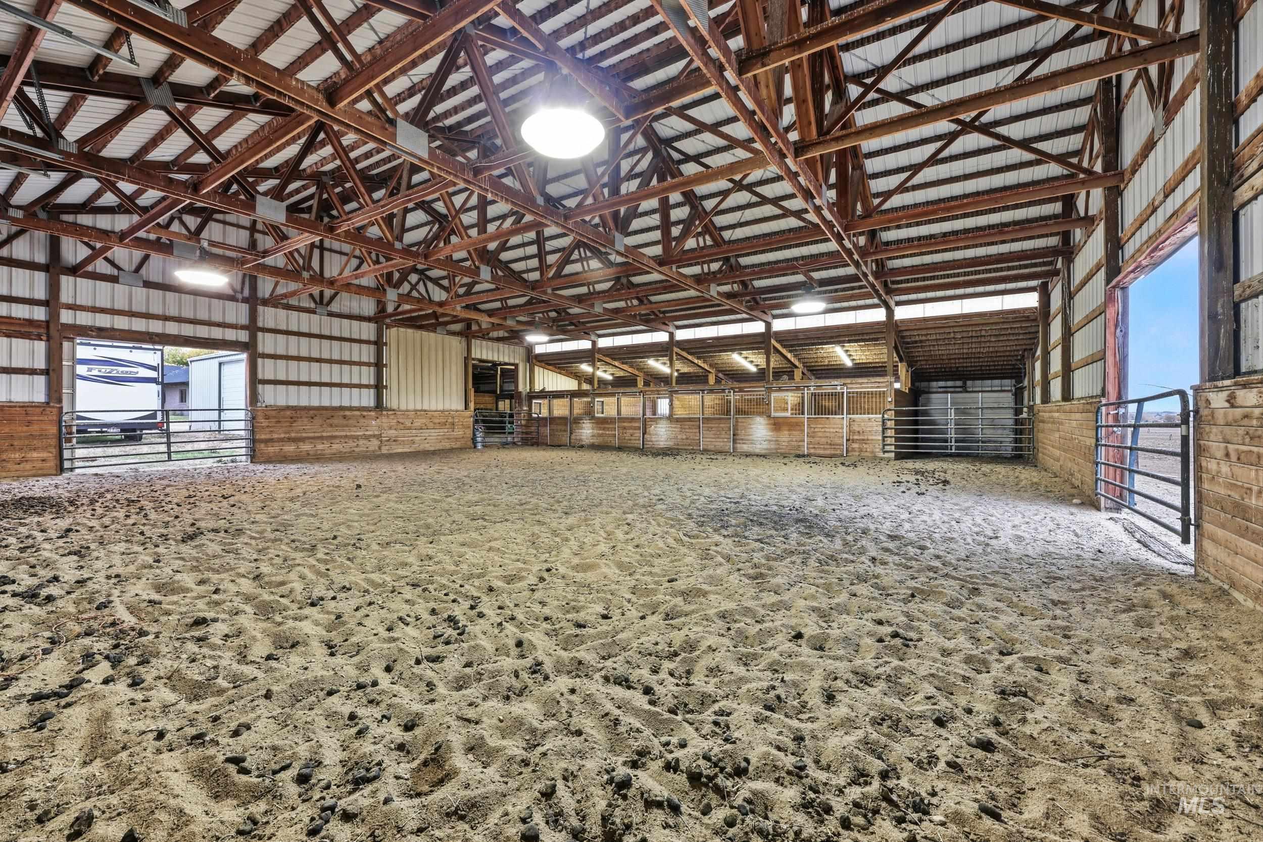 View of indoor riding arena