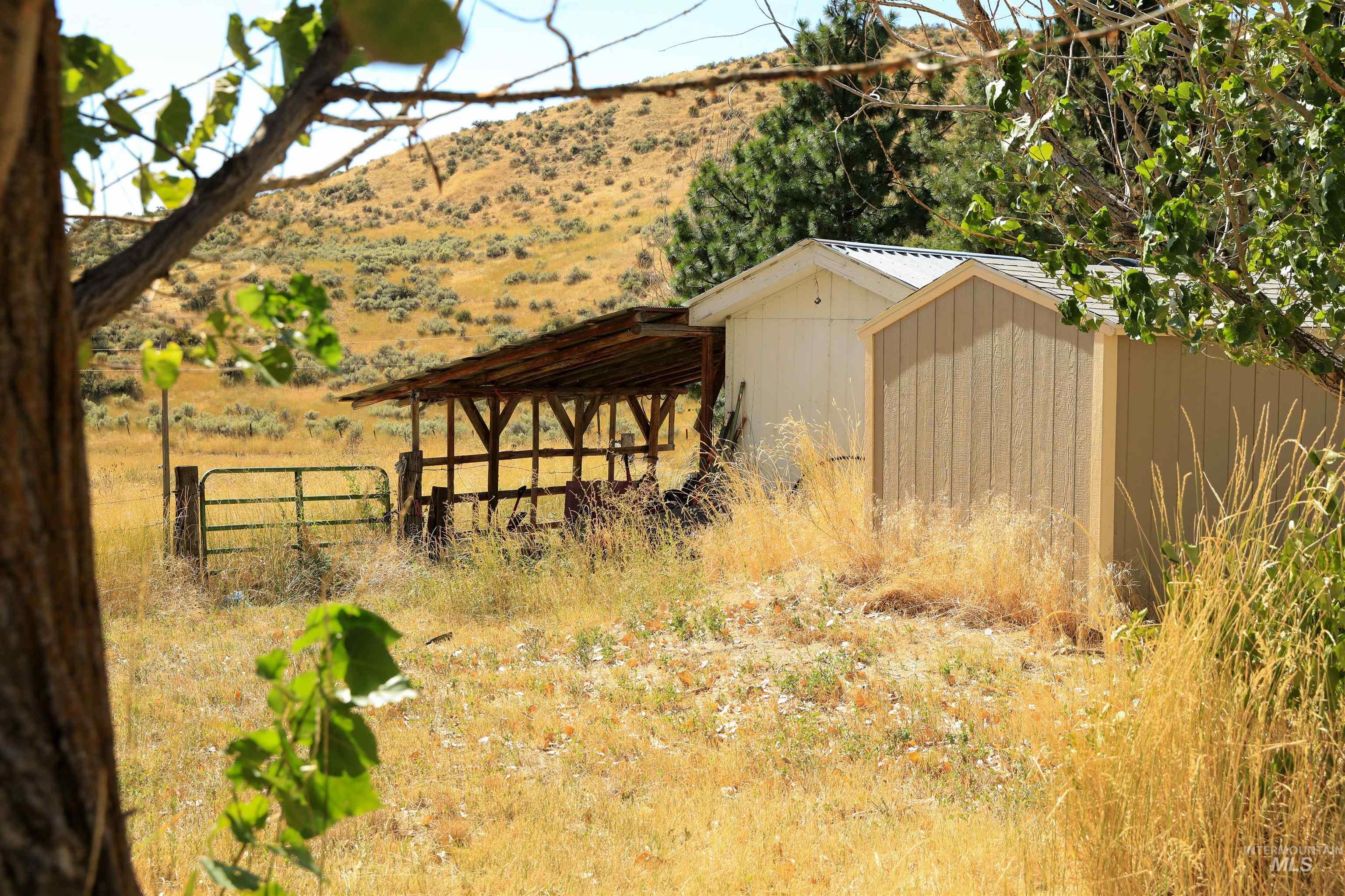 View of yard featuring an outbuilding