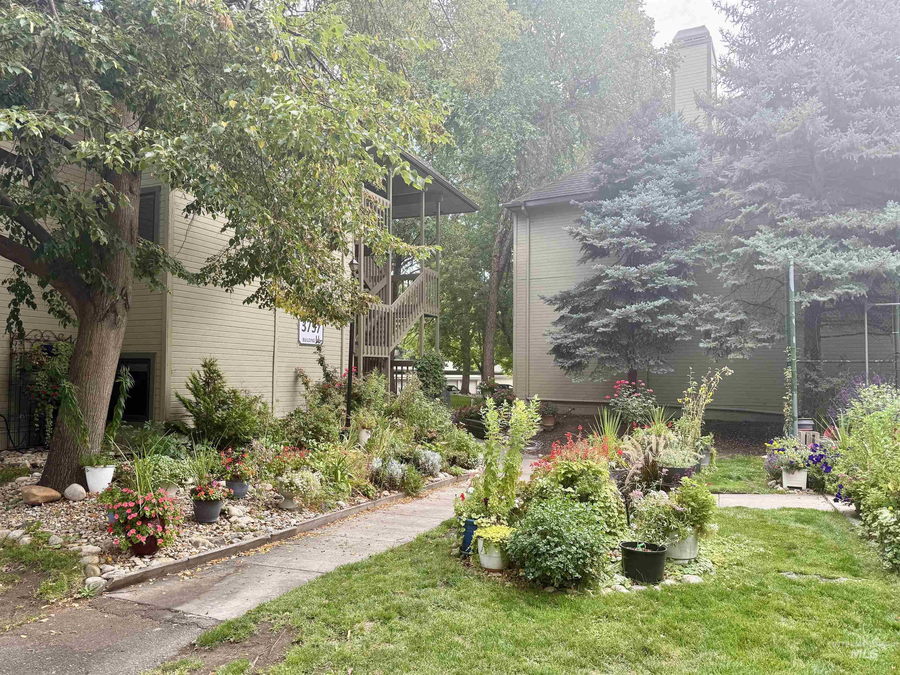 Surrounding community with a lawn