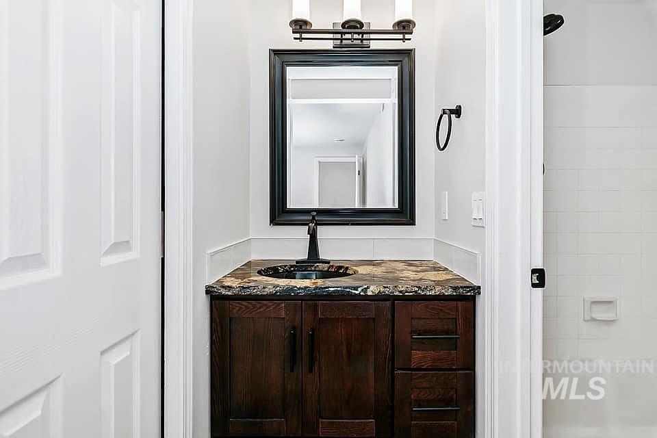 Bathroom featuring vanity