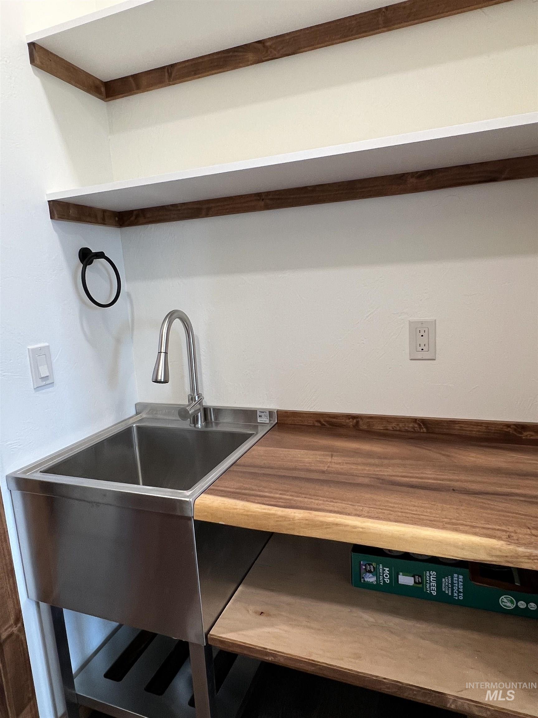 Detailed view of a sink