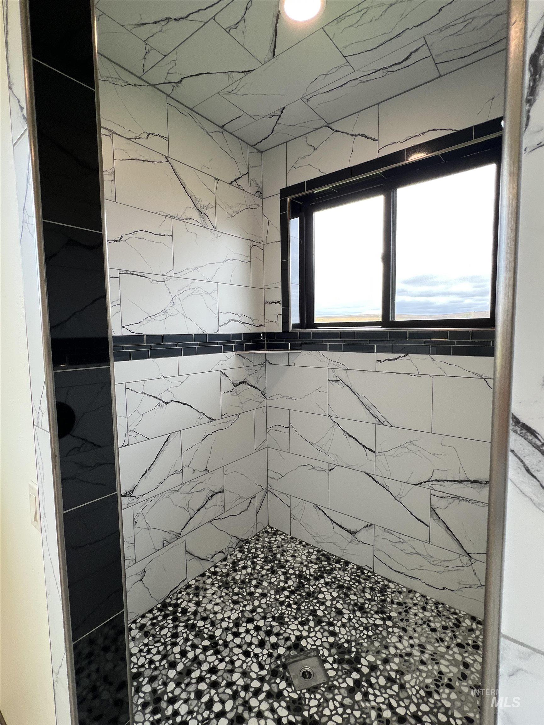 Bathroom with a stall shower