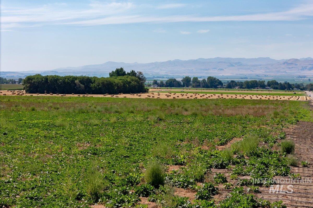 Mountain view with rural landscape