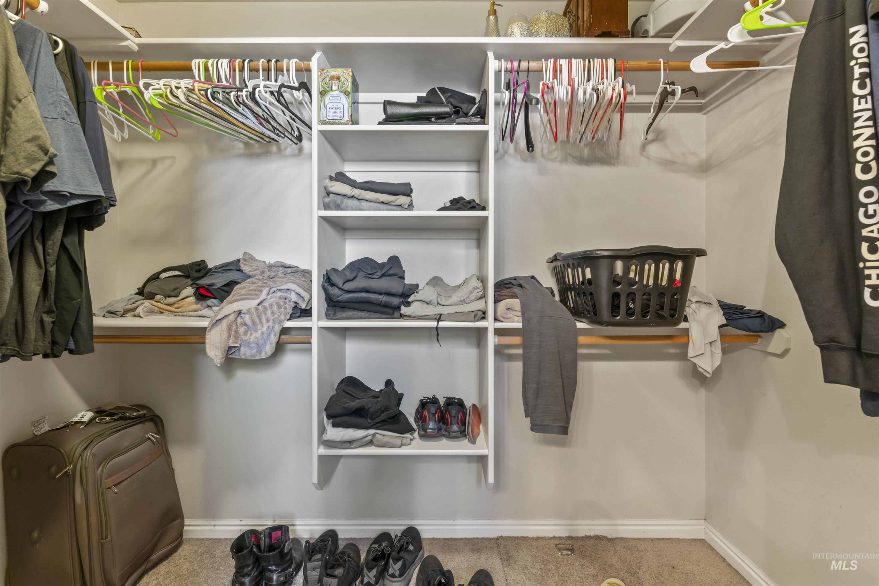 View of walk in closet