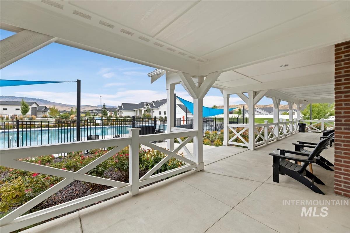 View of patio with a residential view