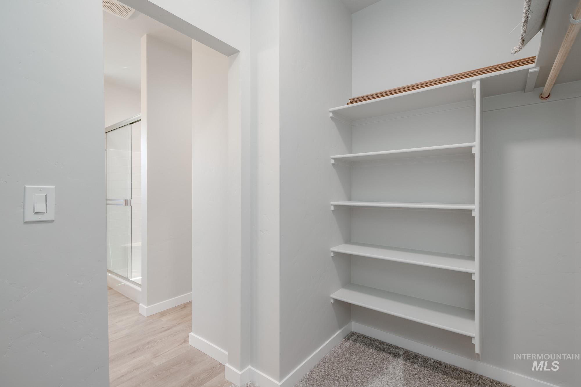 View of walk in closet