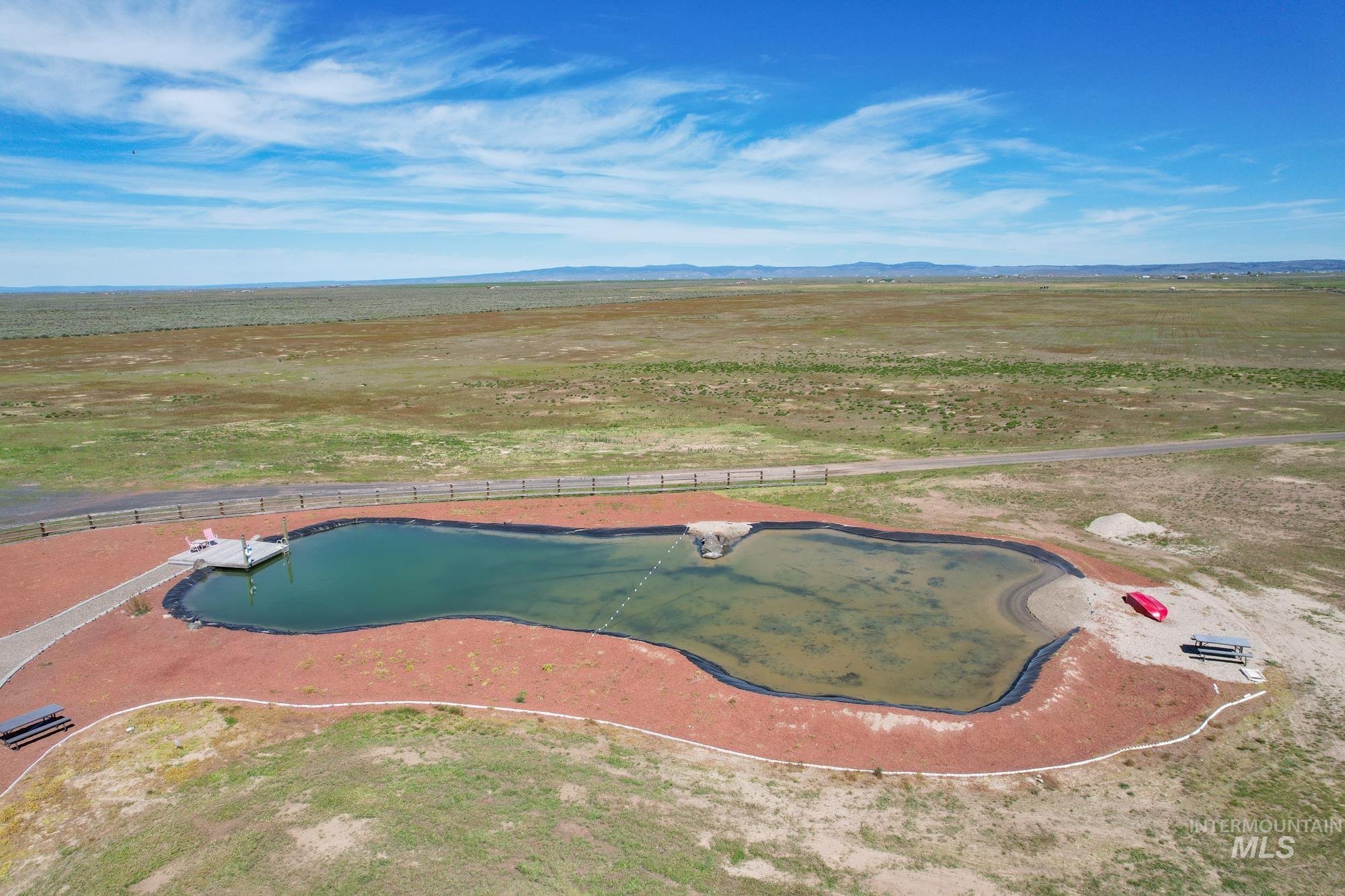 Drone / aerial view of a mountain backdrop