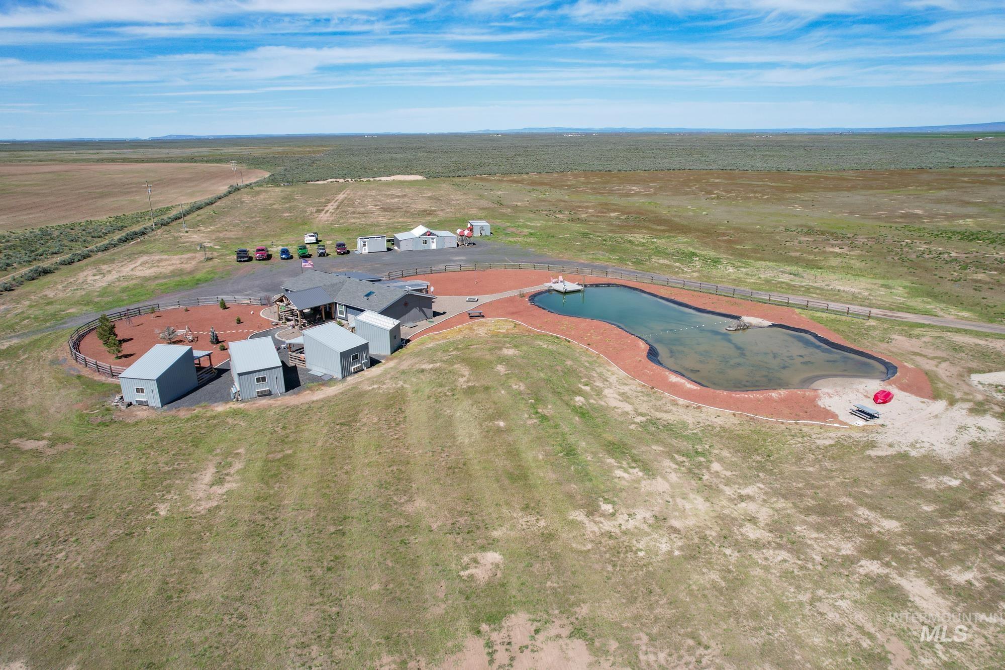 View of rural area with a pool