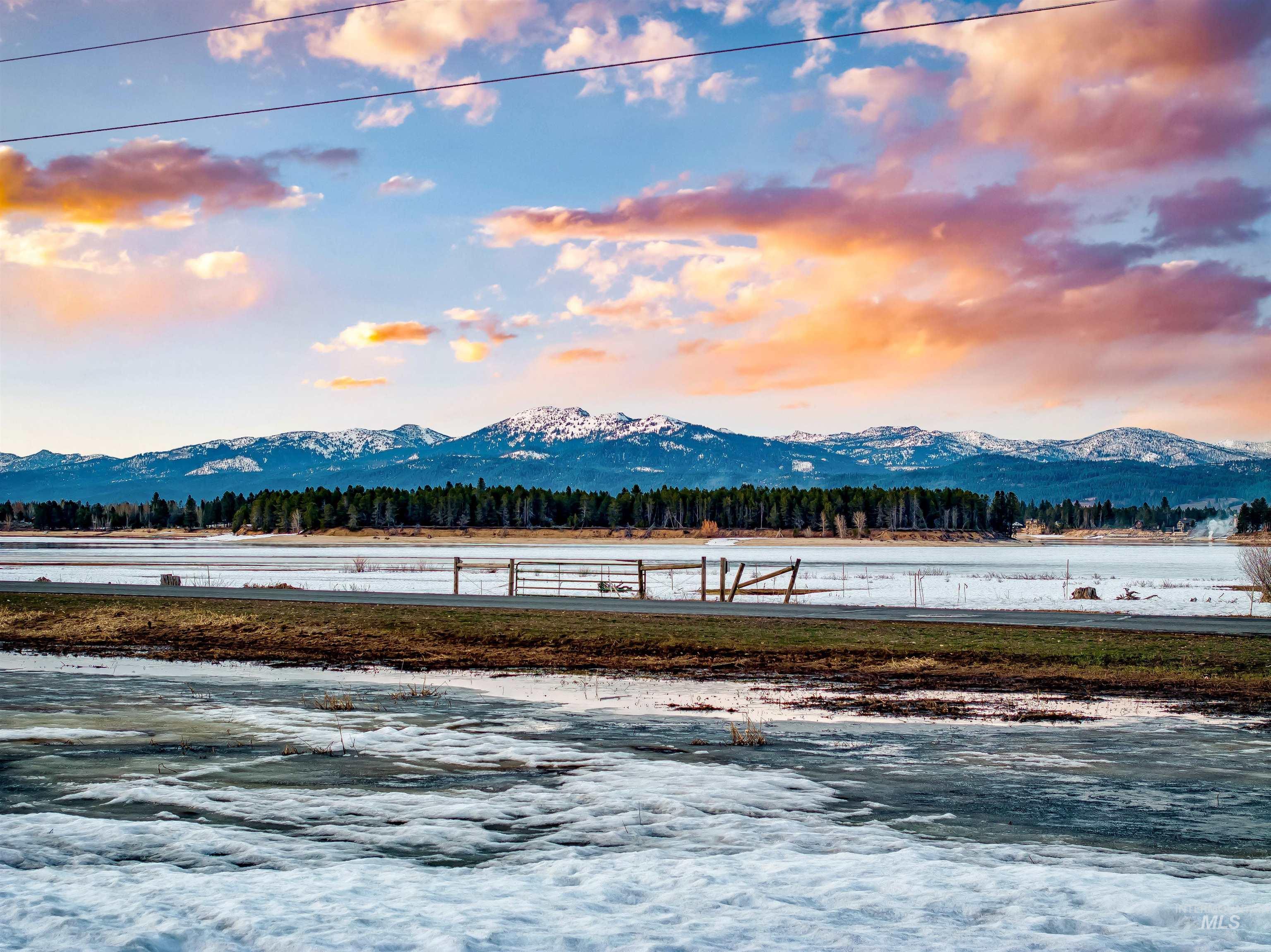 View of mountain background with a forest
