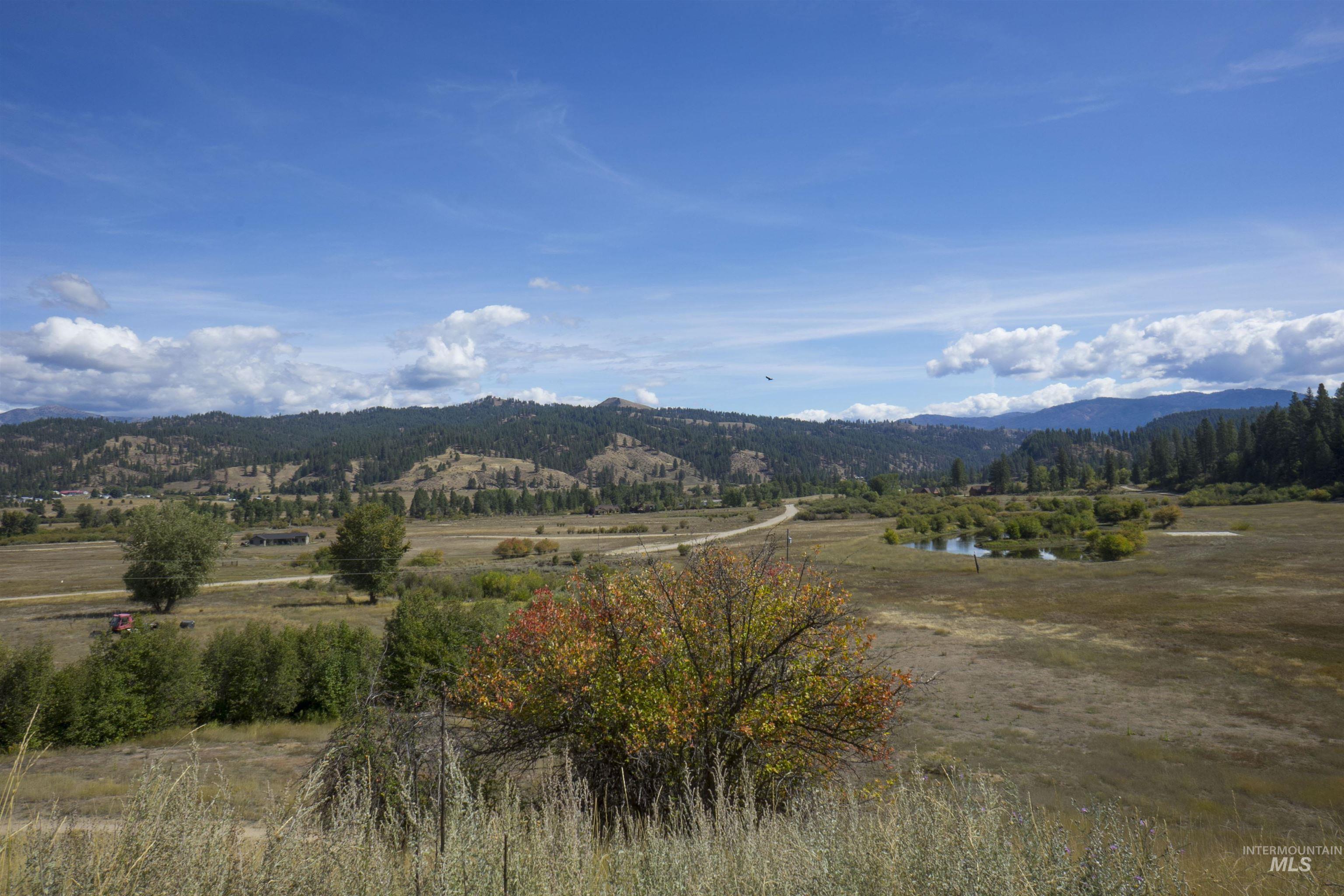 View of mountain background featuring a large body of water