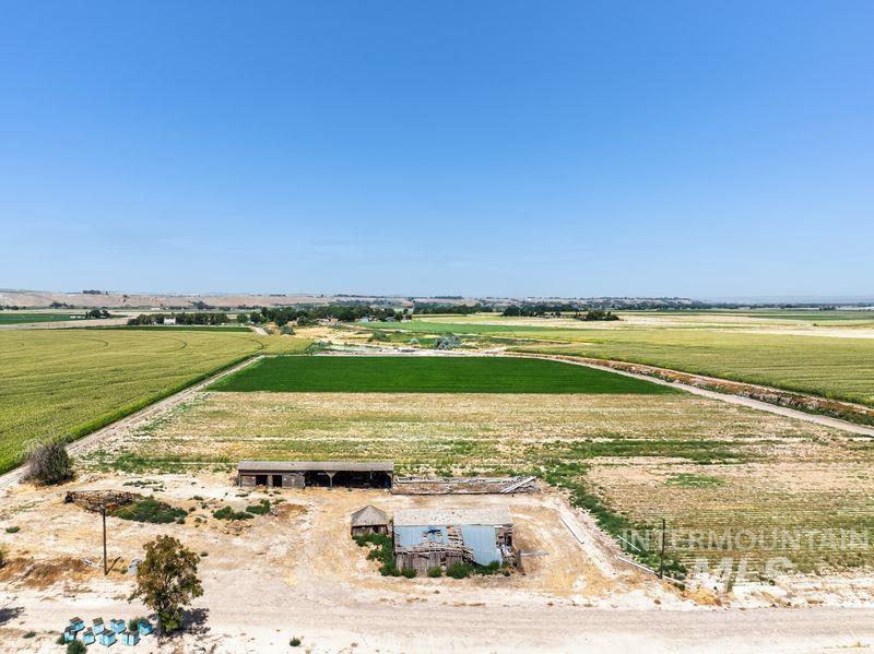 Overview of rural landscape featuring abundant farmland