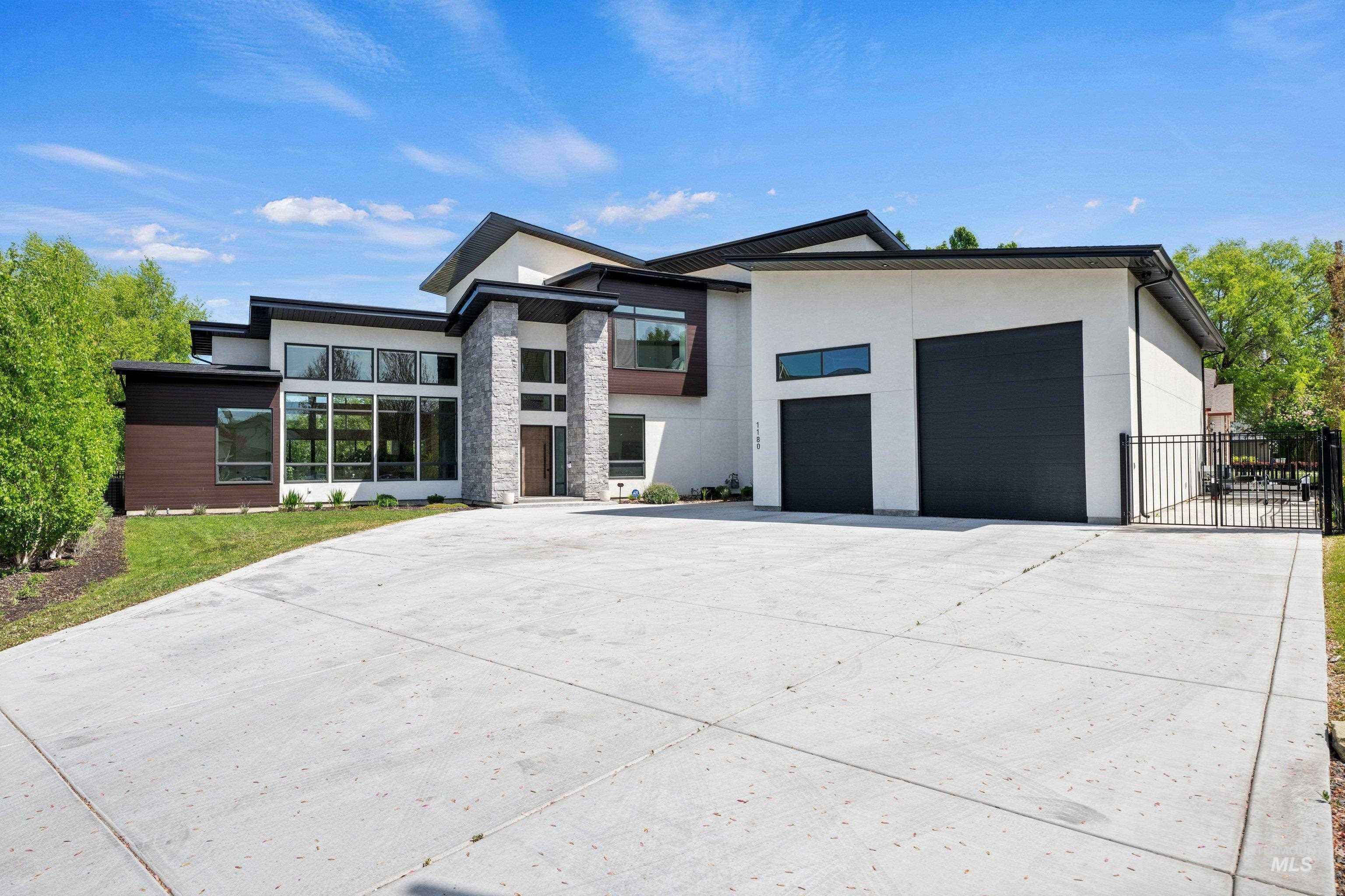 Contemporary architectural design featuring a multi-material exterior