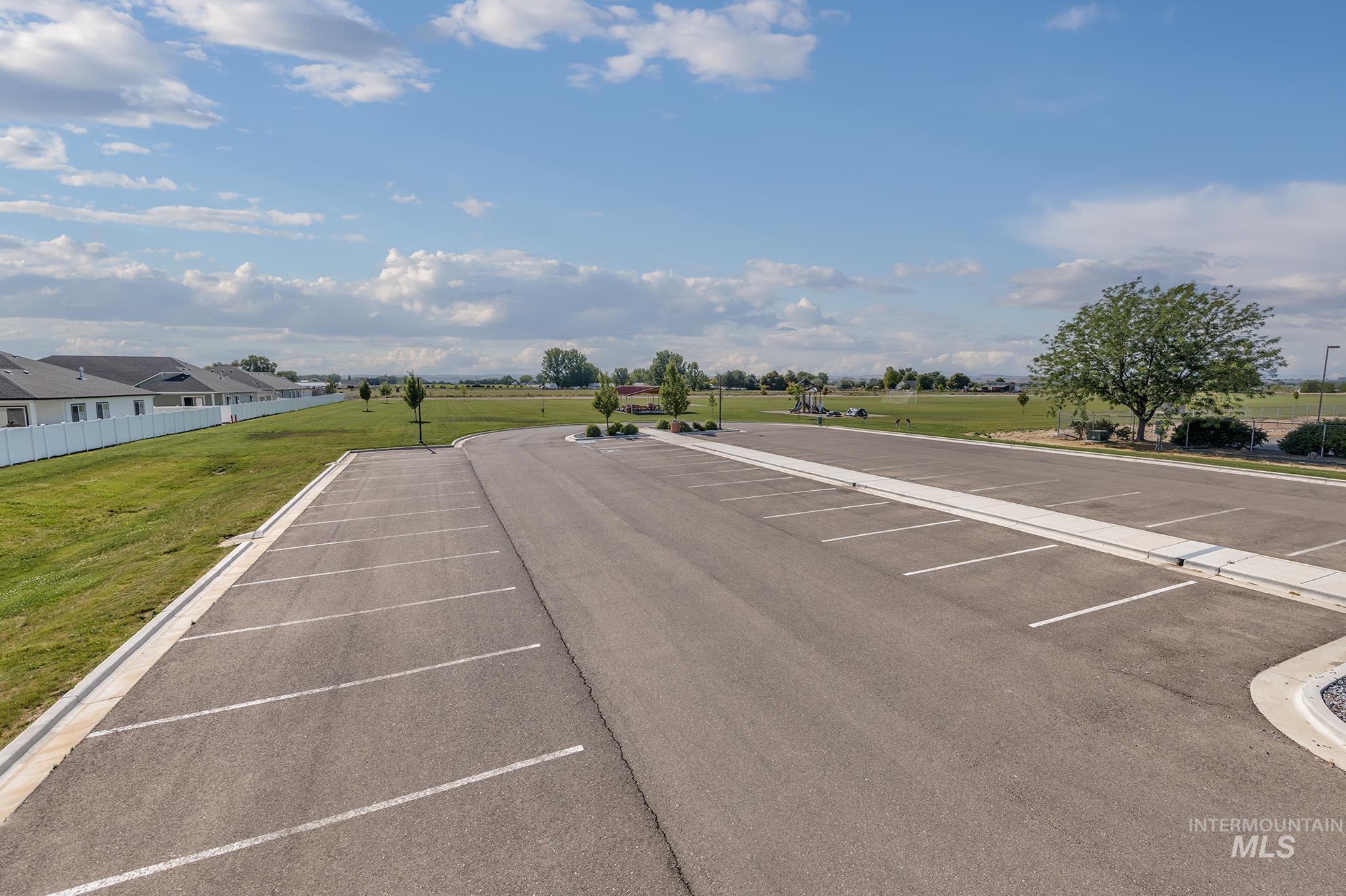 View of uncovered parking lot