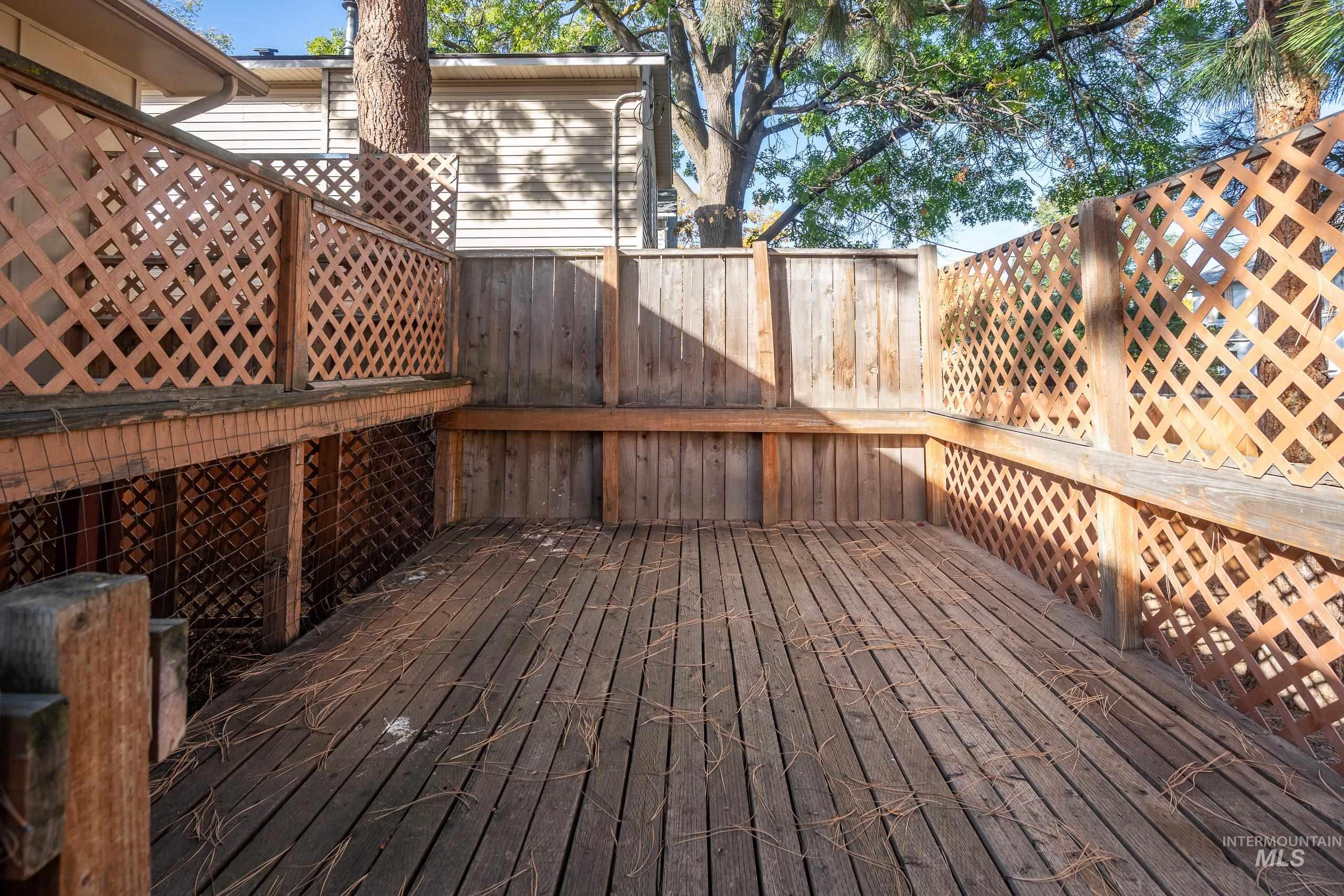 View of wooden terrace