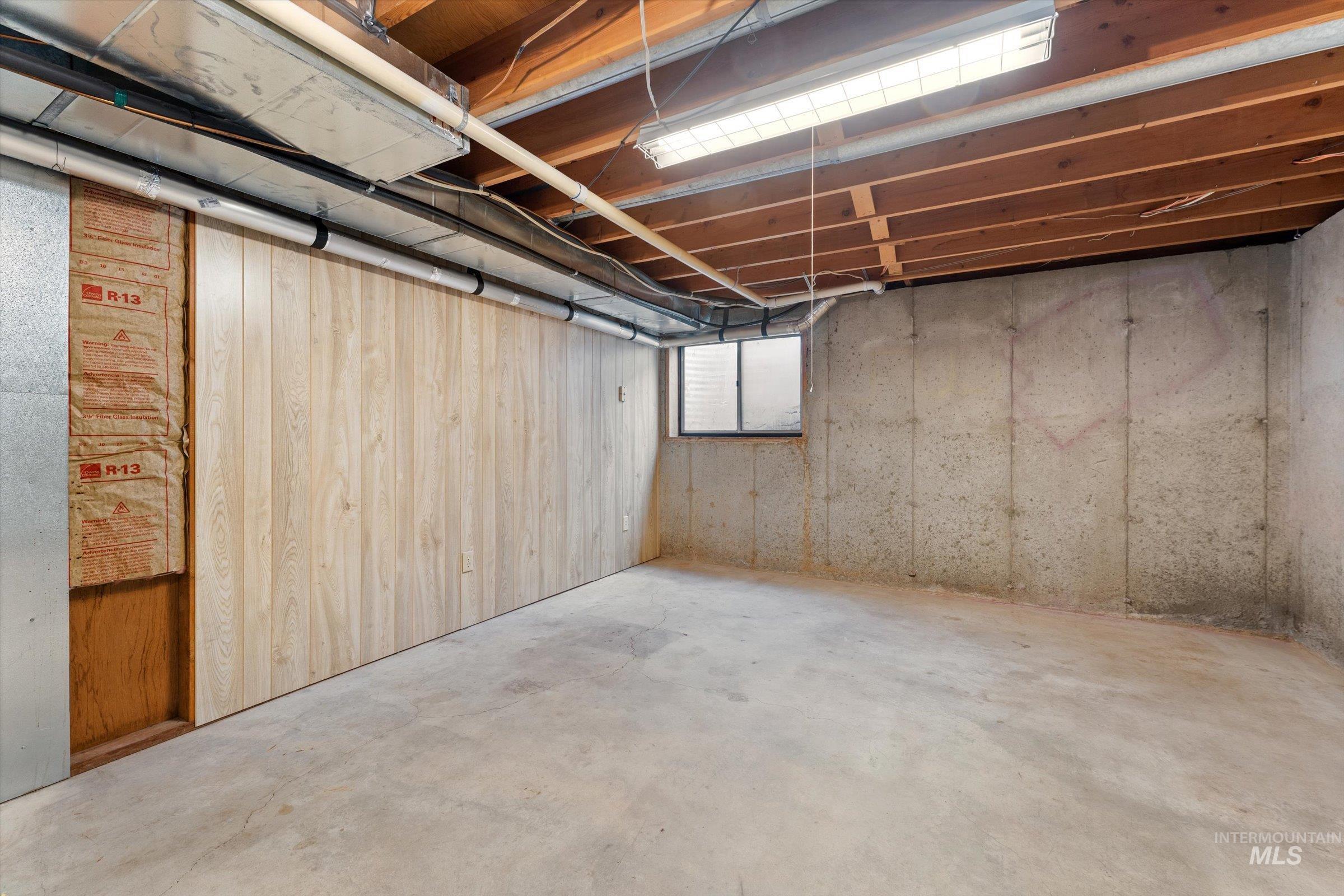 View of below grade area