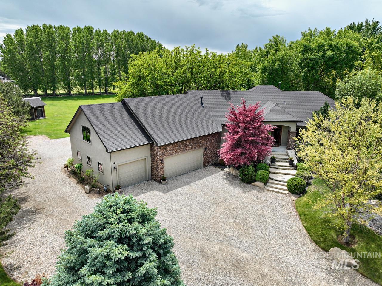 View from above of property