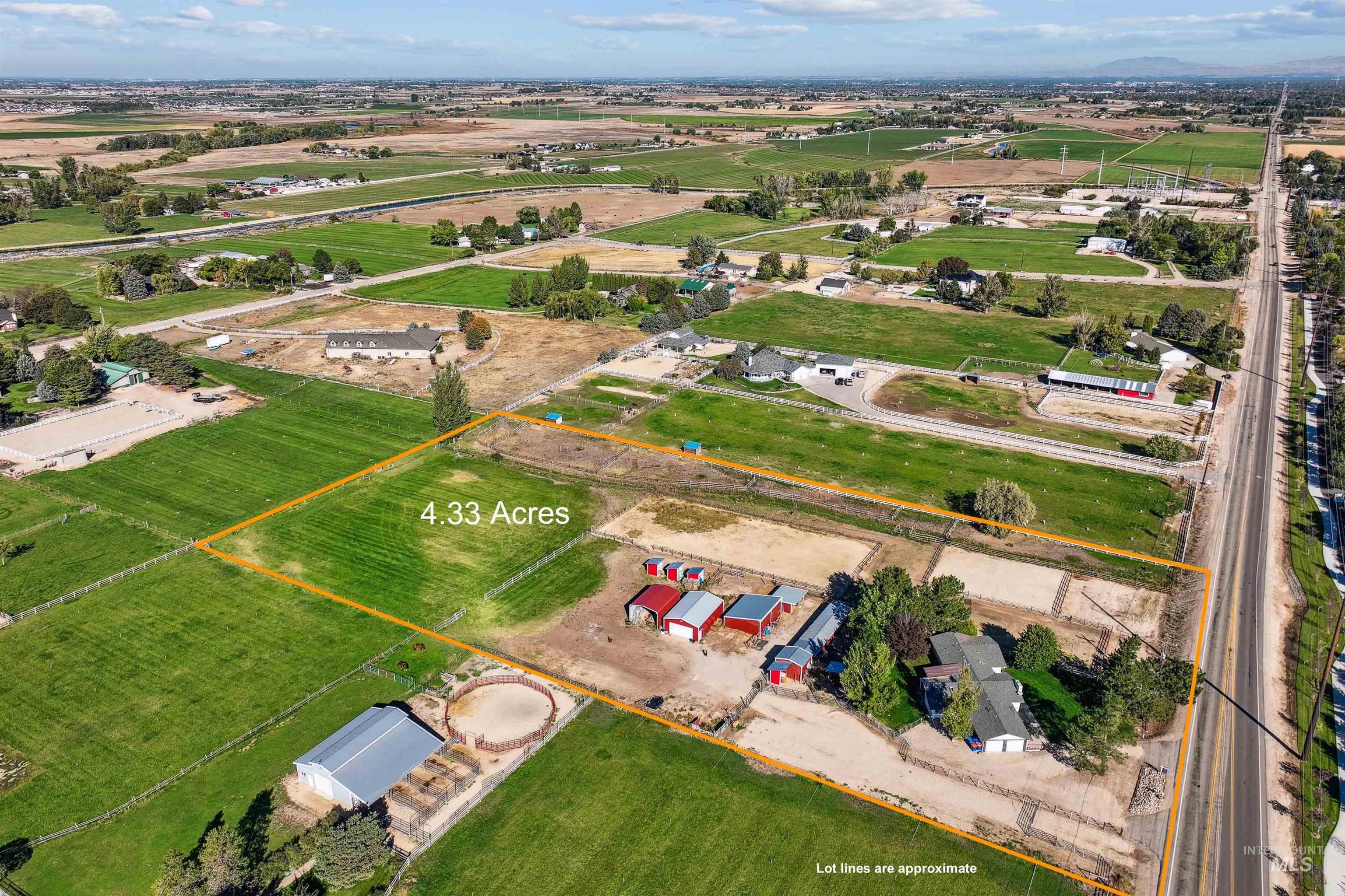 View of rural area featuring property parcel outlined