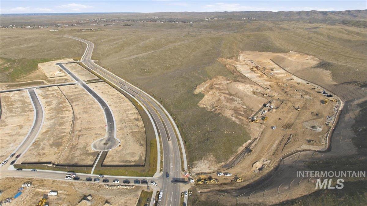 Aerial view of property's location with rural landscape