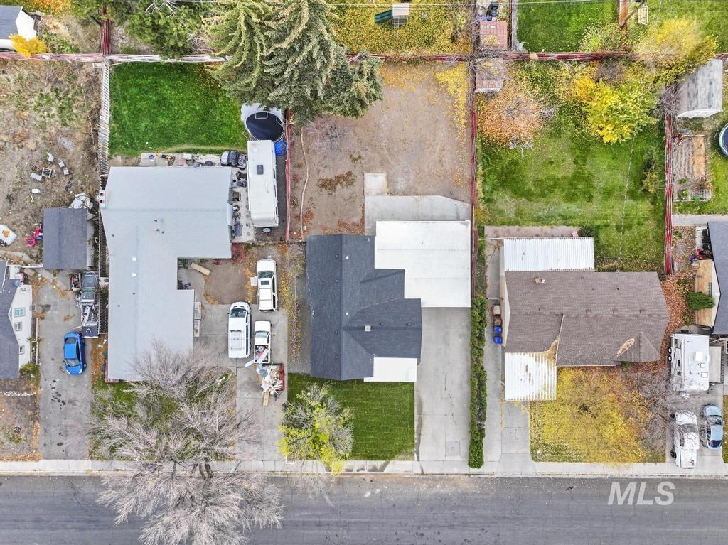 Aerial view of residential area