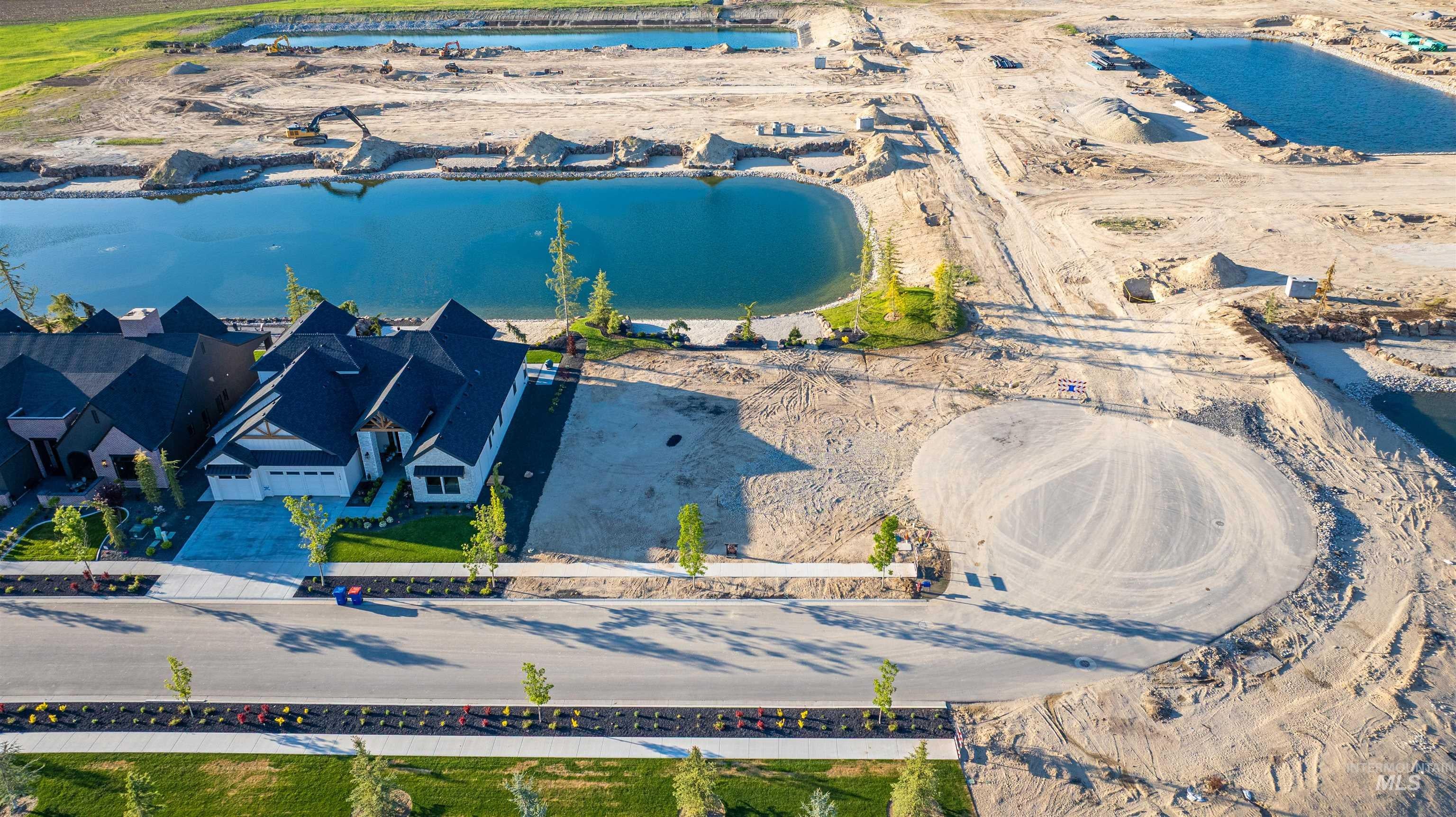Bird's eye view of a large body of water
