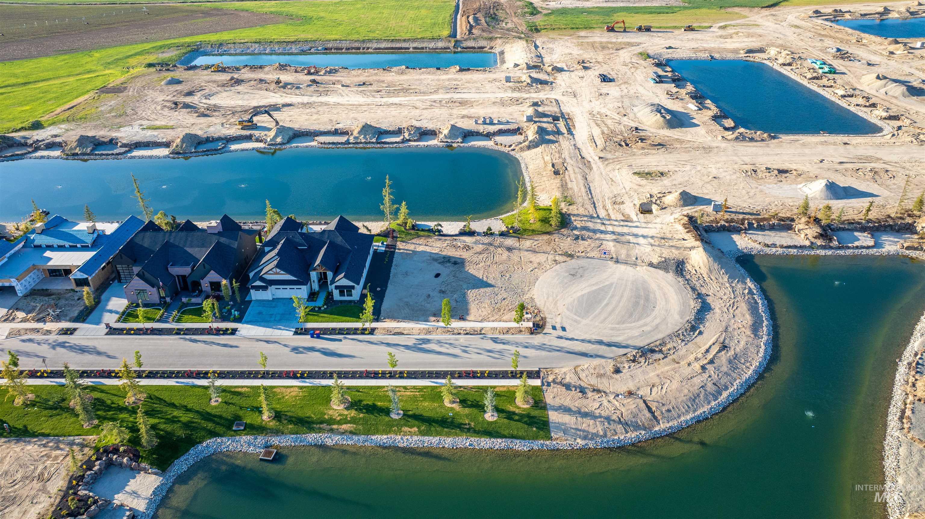 Drone / aerial view of a large body of water