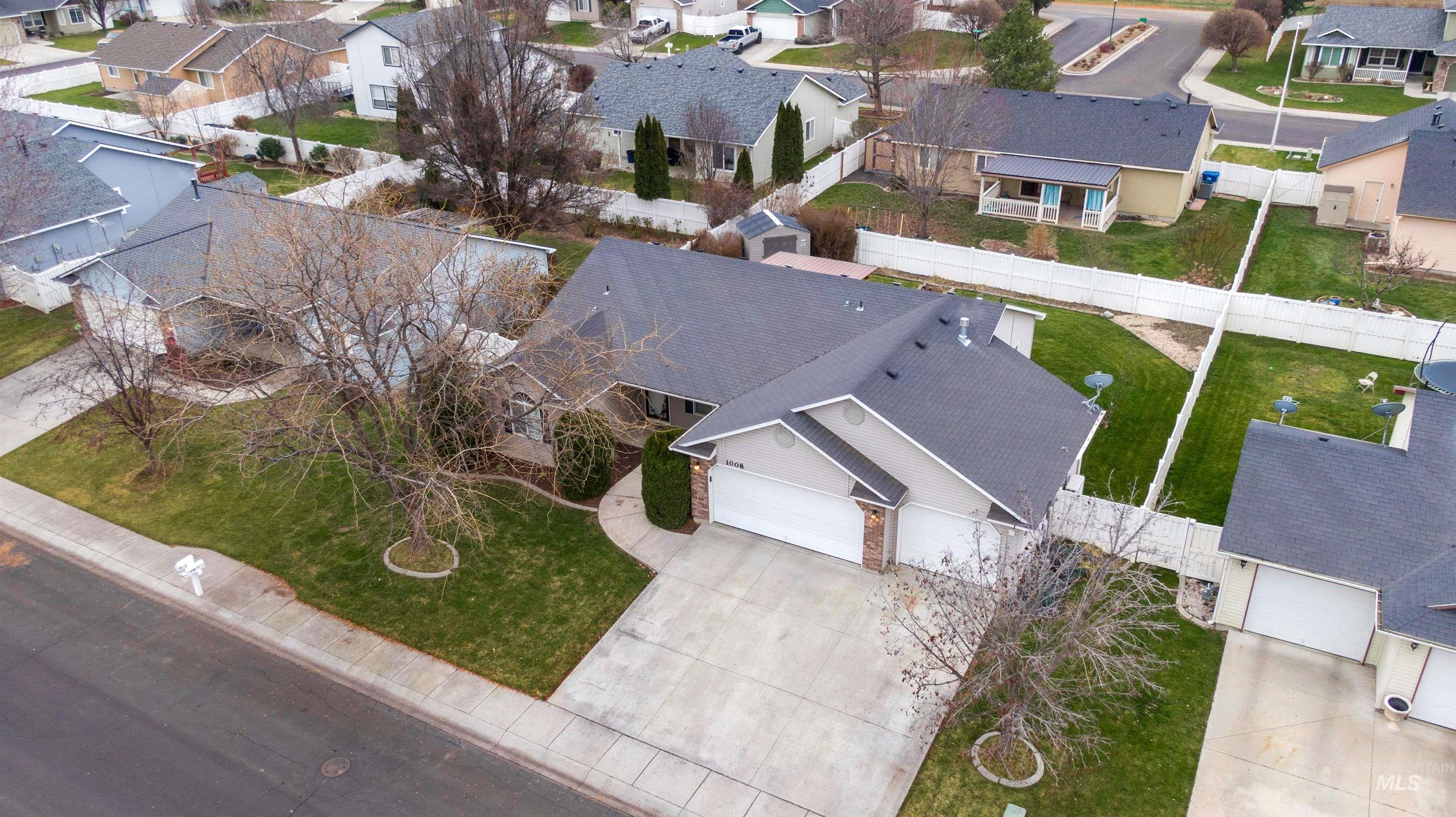 Aerial view of residential area