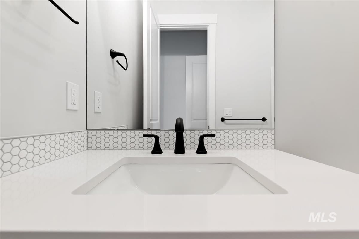 Bathroom view of vanity