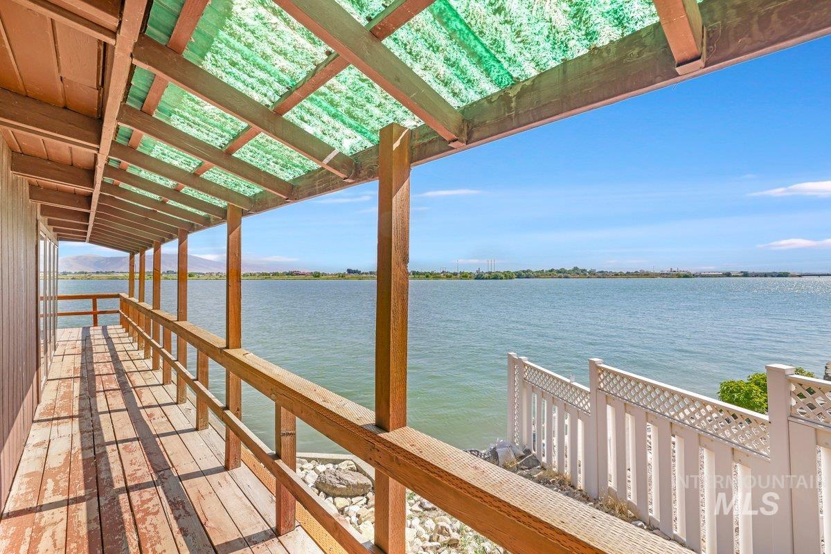 Deck unit #2 featuring a water view