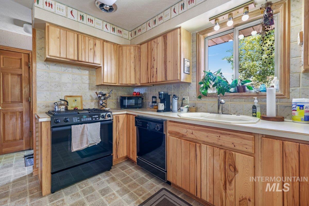 Kitchen featuring custom cabinets