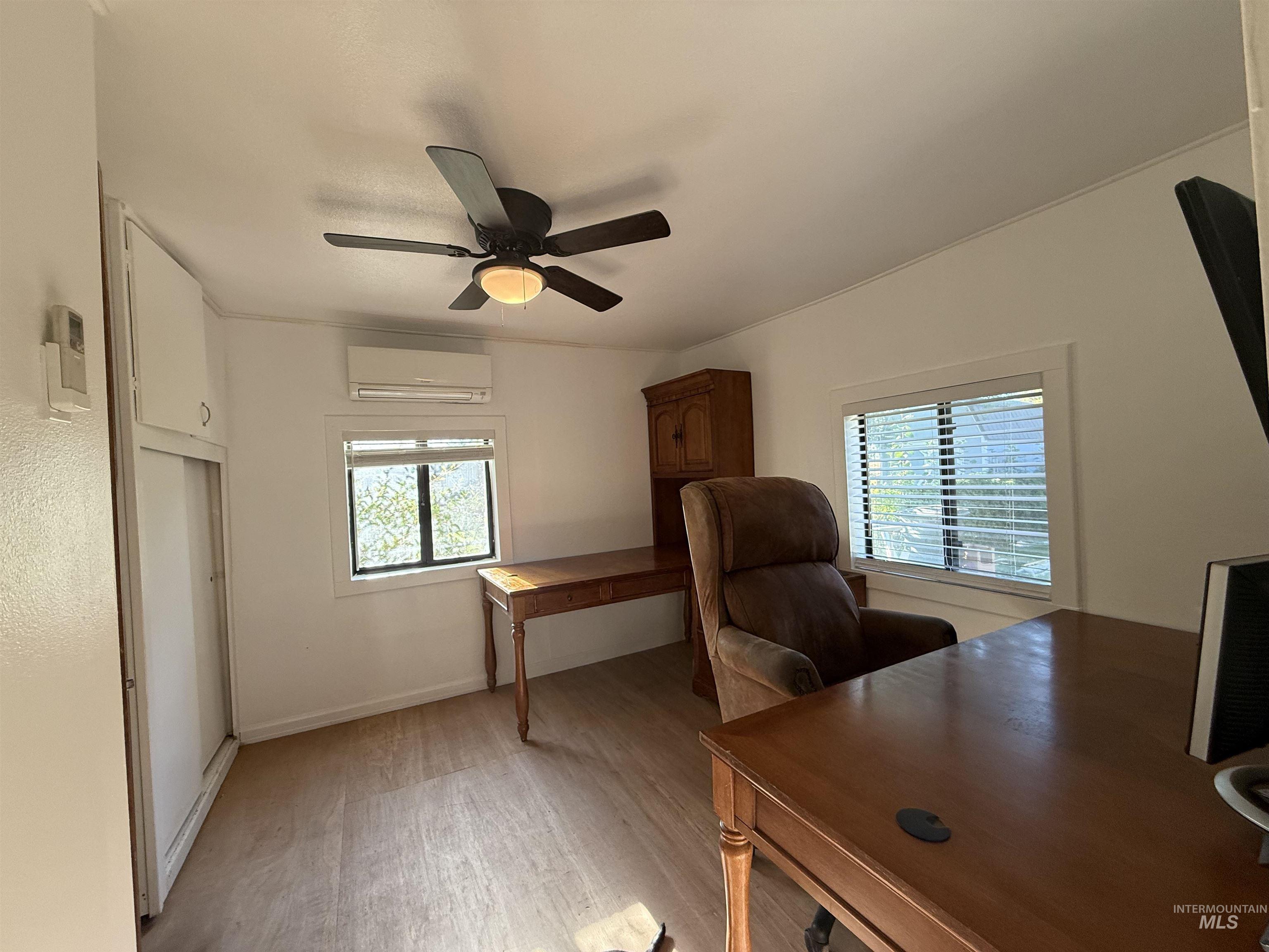 Bedroom # 2 - NEW CARPET & PAD TO BE INSTALLED DURING SELLER LEASE BACK PERIOD., Energy Saving Ceiling Fan, Dual Pane Windows, New 2.5 Inch Faux Wood Blinds, Mini-Split A/C & Heating Head Unit, Freshly Painted, 2 - Cat 5 Ethernet Ports, Coax Cable for TV